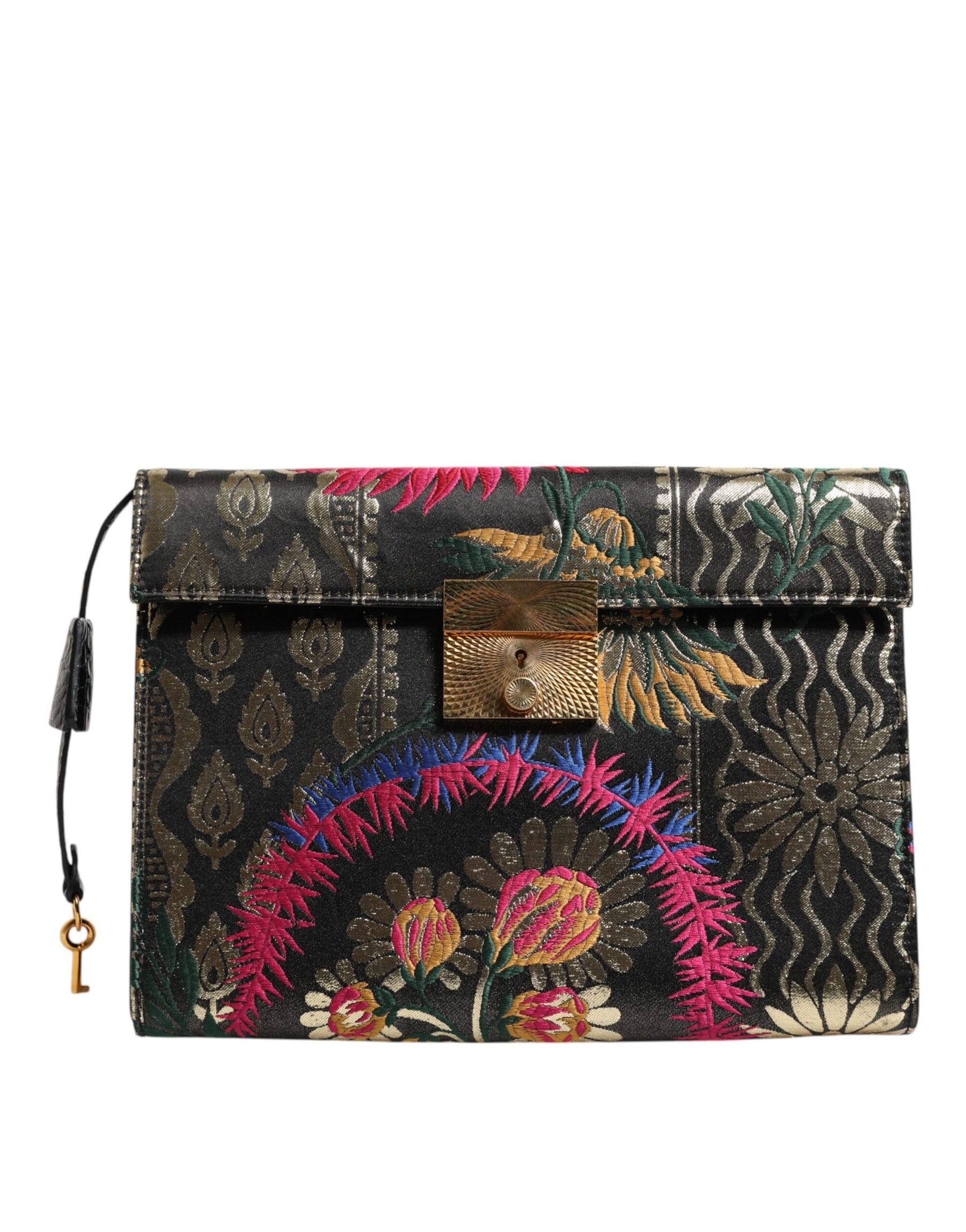 Dolce & Gabbana Multicolor Jacquard Floral Document Briefcase Bag | Regal Royce