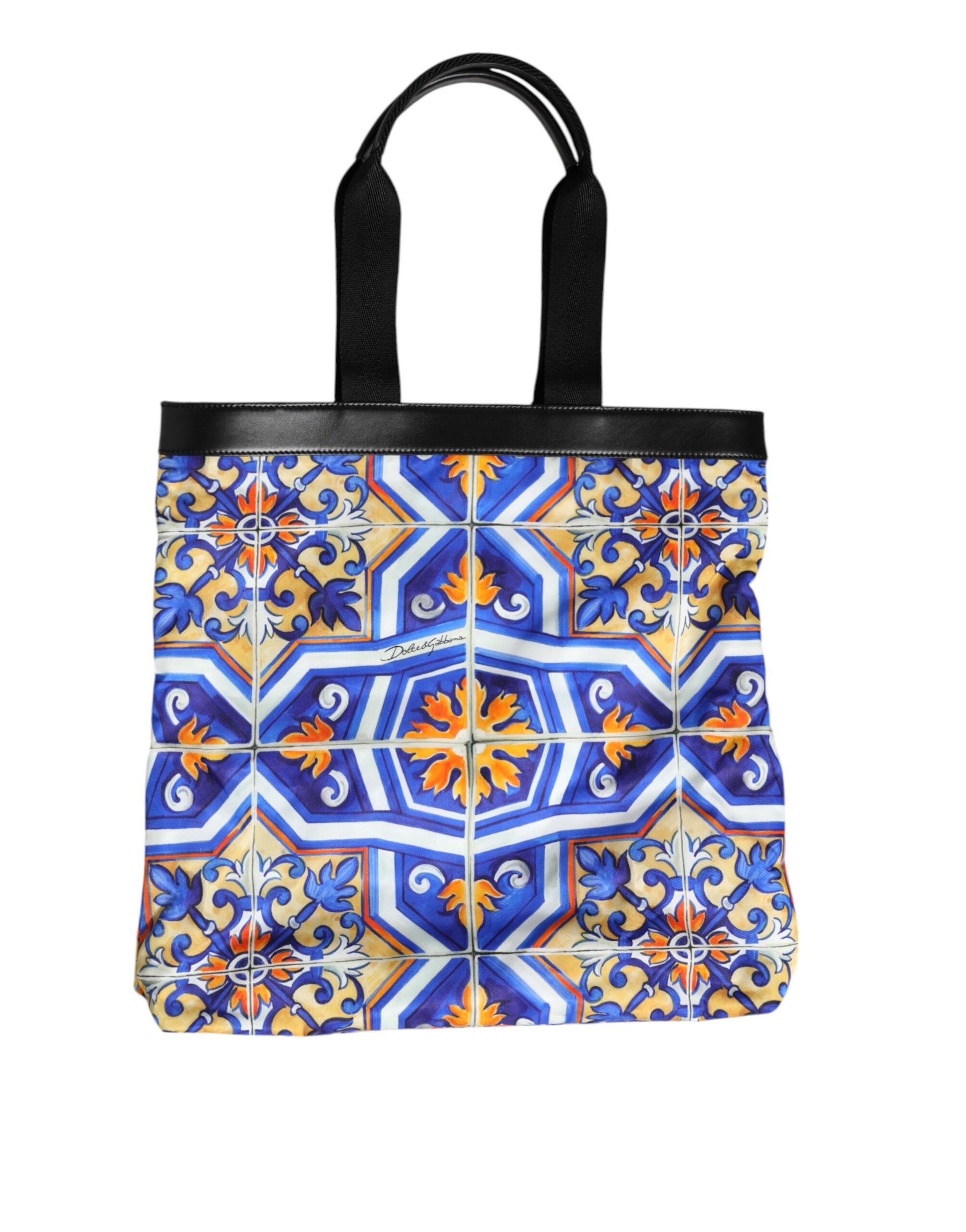 Dolce & Gabbana Multicolor Maiolica Print Tote Shoulder Strap Bag | Regal Royce