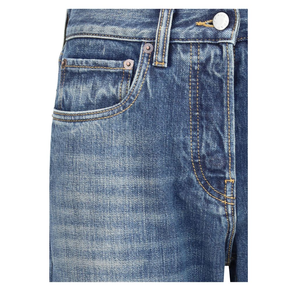Prada Blue Cotton Straight-Leg Jeans | Regal Royce