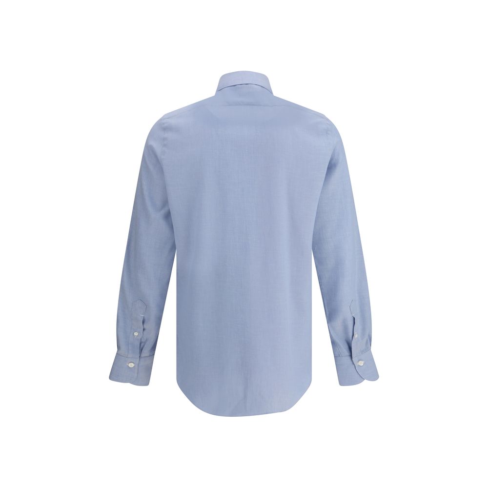 Finamore Light Blue Cotton Dress Shirt | Regal Royce