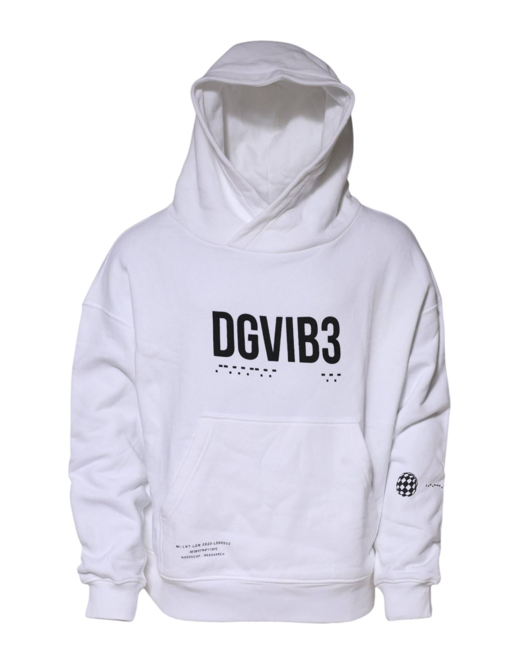 Dolce & Gabbana White DG Vib3 Hooded Men Sweatshirt Sweater | Regal Royce