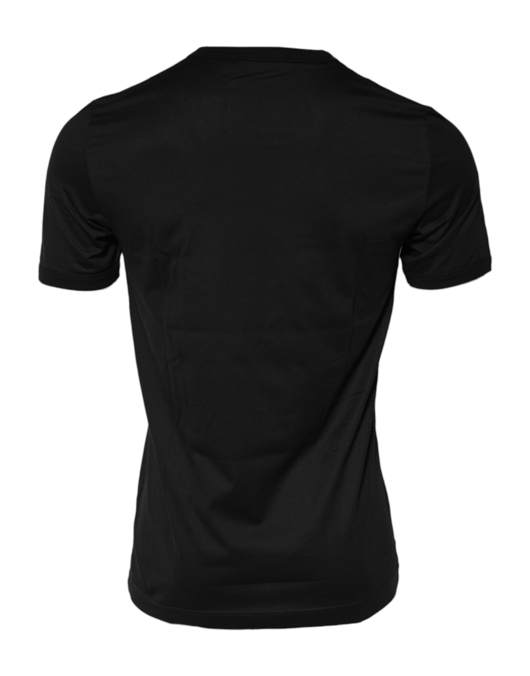 Dolce & Gabbana Black Sacred Heart Cotton Crew Neck T-shirt | Regal Royce