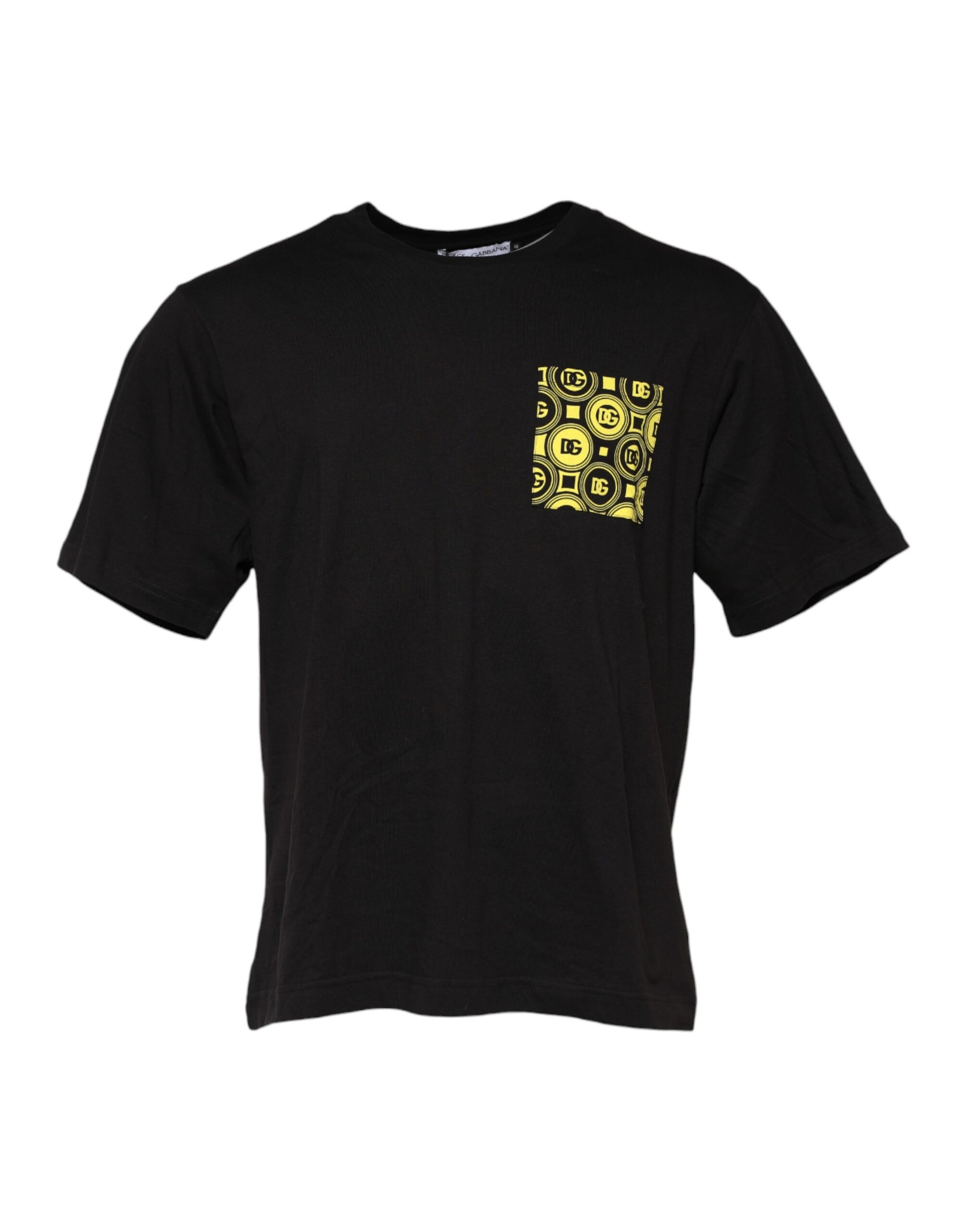 Dolce & Gabbana Black Minimalist Cotton Crew Neck T-shirt | Regal Royce