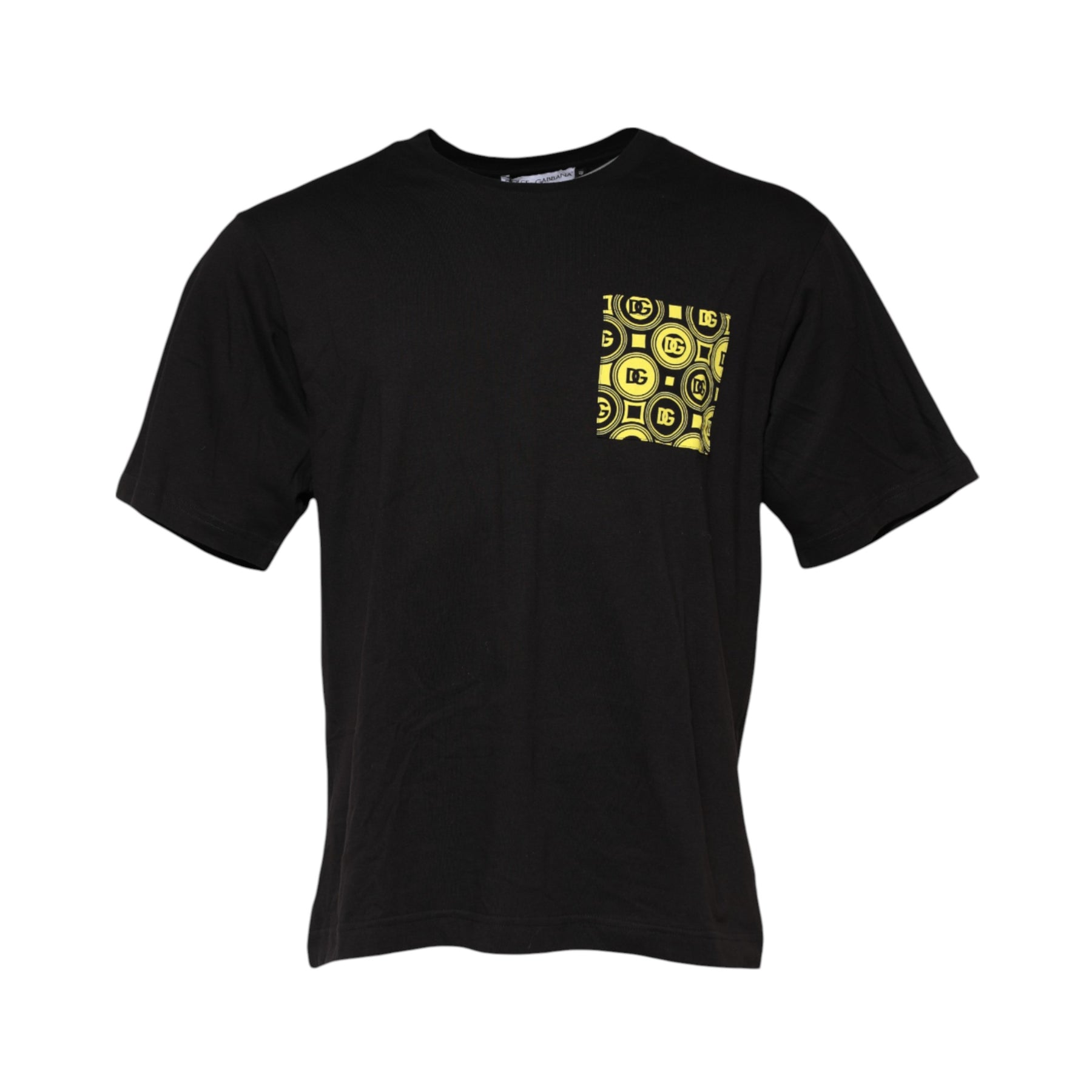 Dolce & Gabbana Black Minimalist Cotton Crew Neck T-shirt | Regal Royce