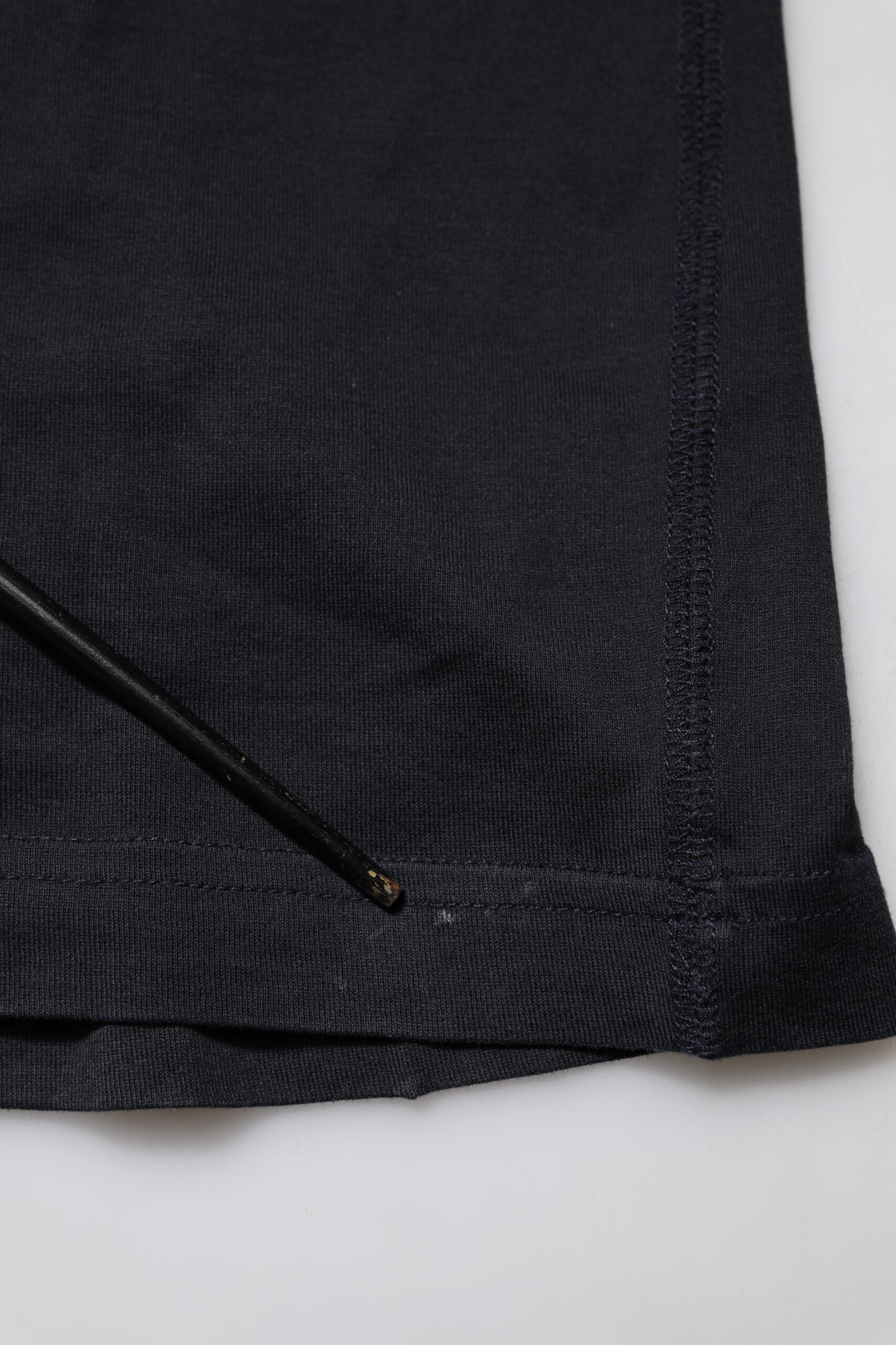 Dolce & Gabbana Dark Blue Logo Plaque Cotton Crewneck T-shirt | Regal Royce