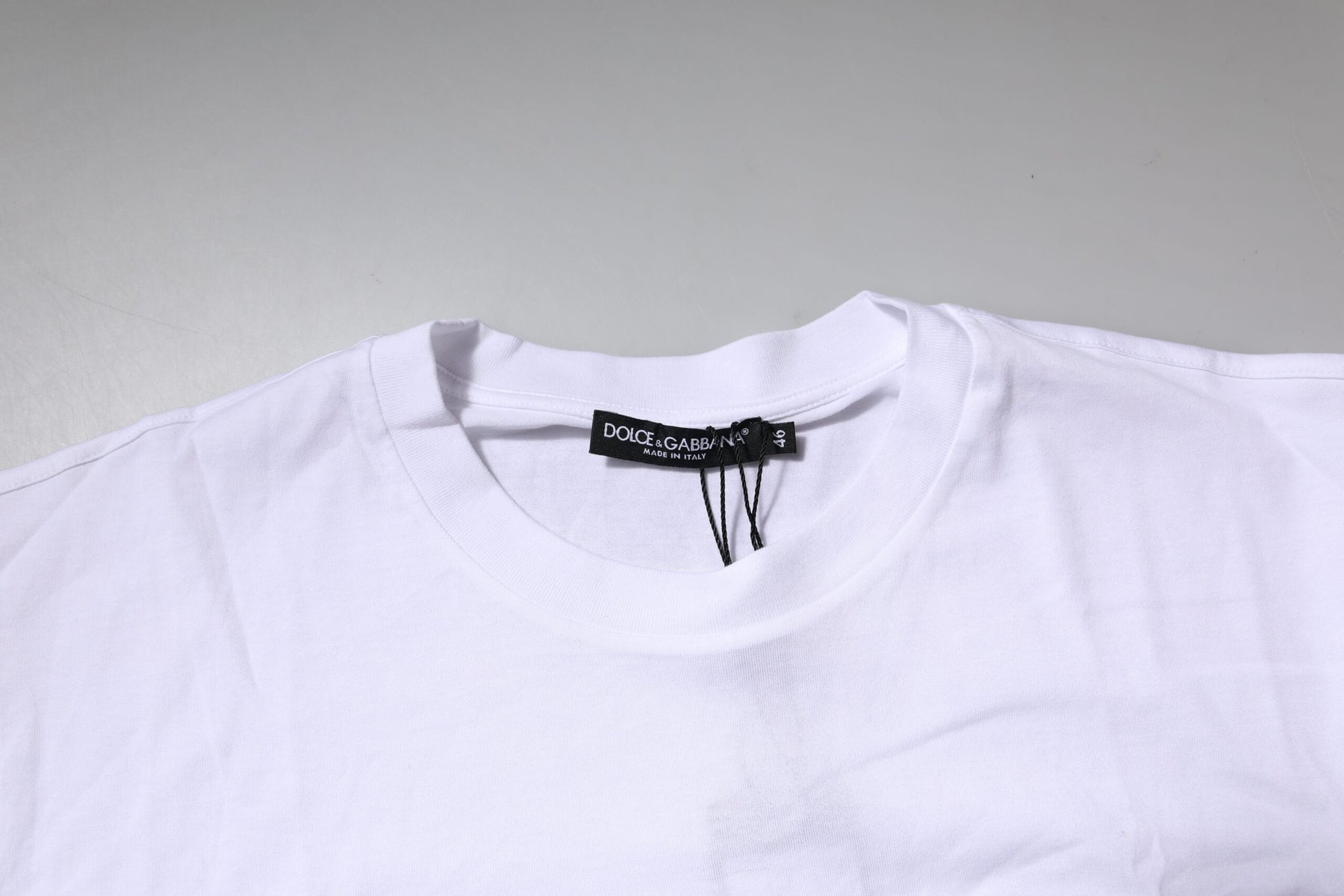 Dolce & Gabbana White Logo Crew Neck Short Sleeves T-shirt | Regal Royce
