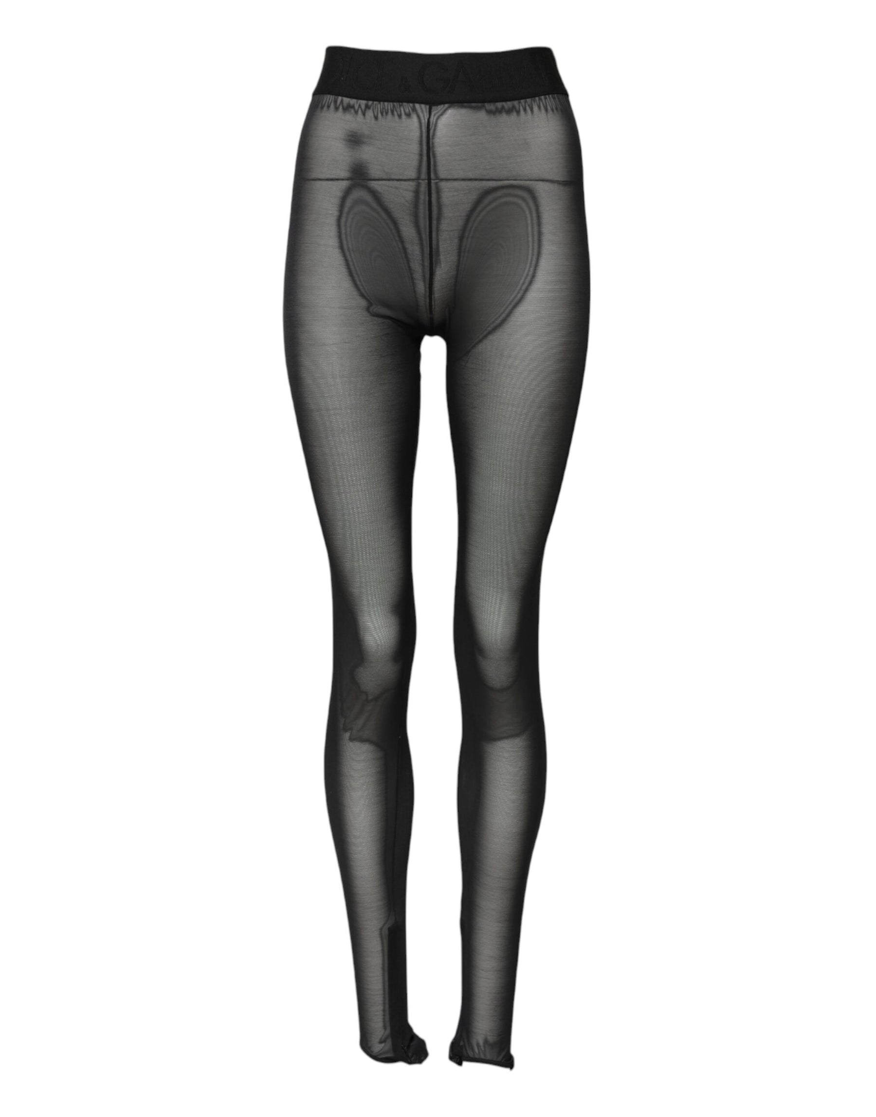 Dolce & Gabbana Black Nylon Leggings Stretch Pants | Regal Royce