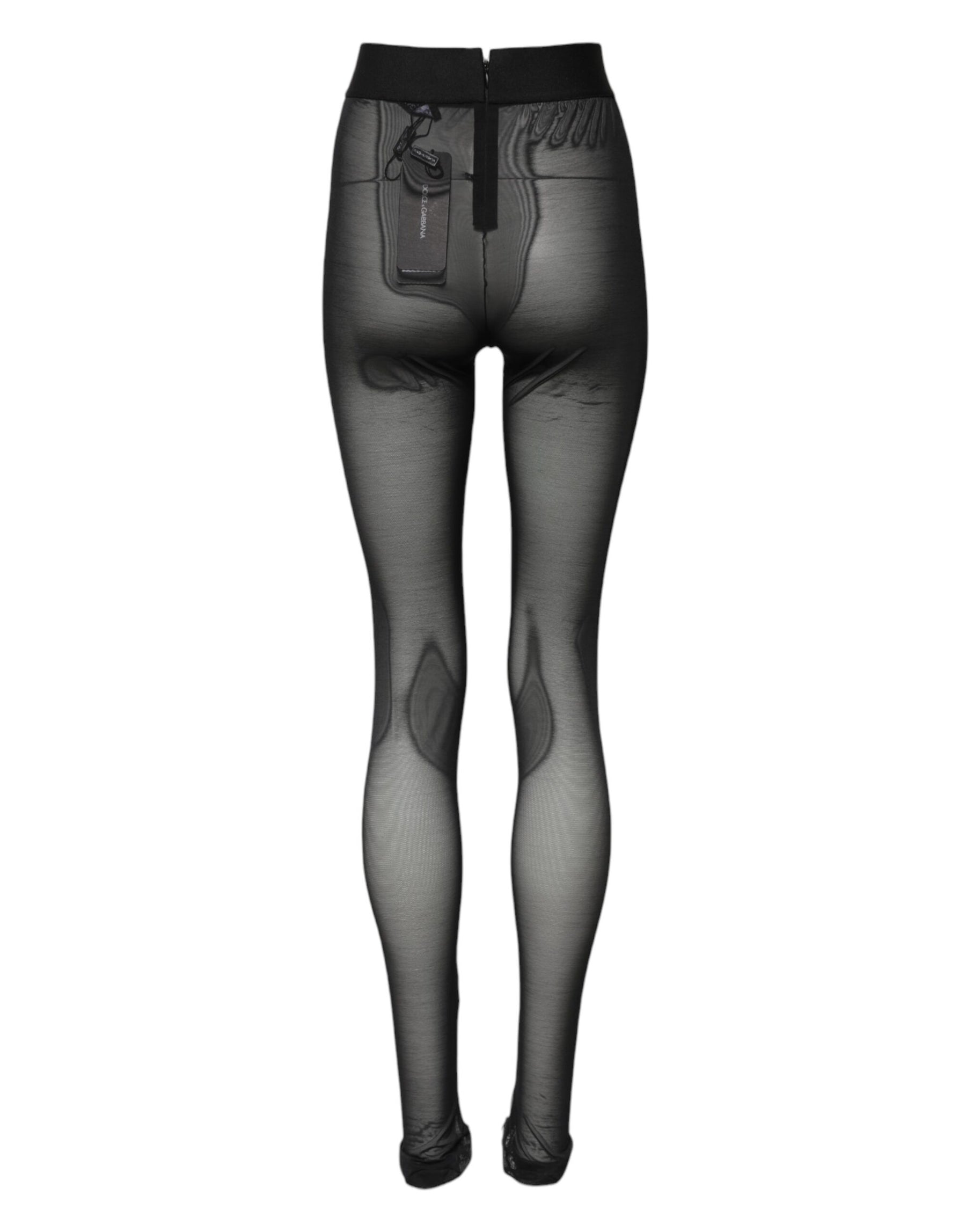 Dolce & Gabbana Black Nylon Leggings Stretch Pants | Regal Royce