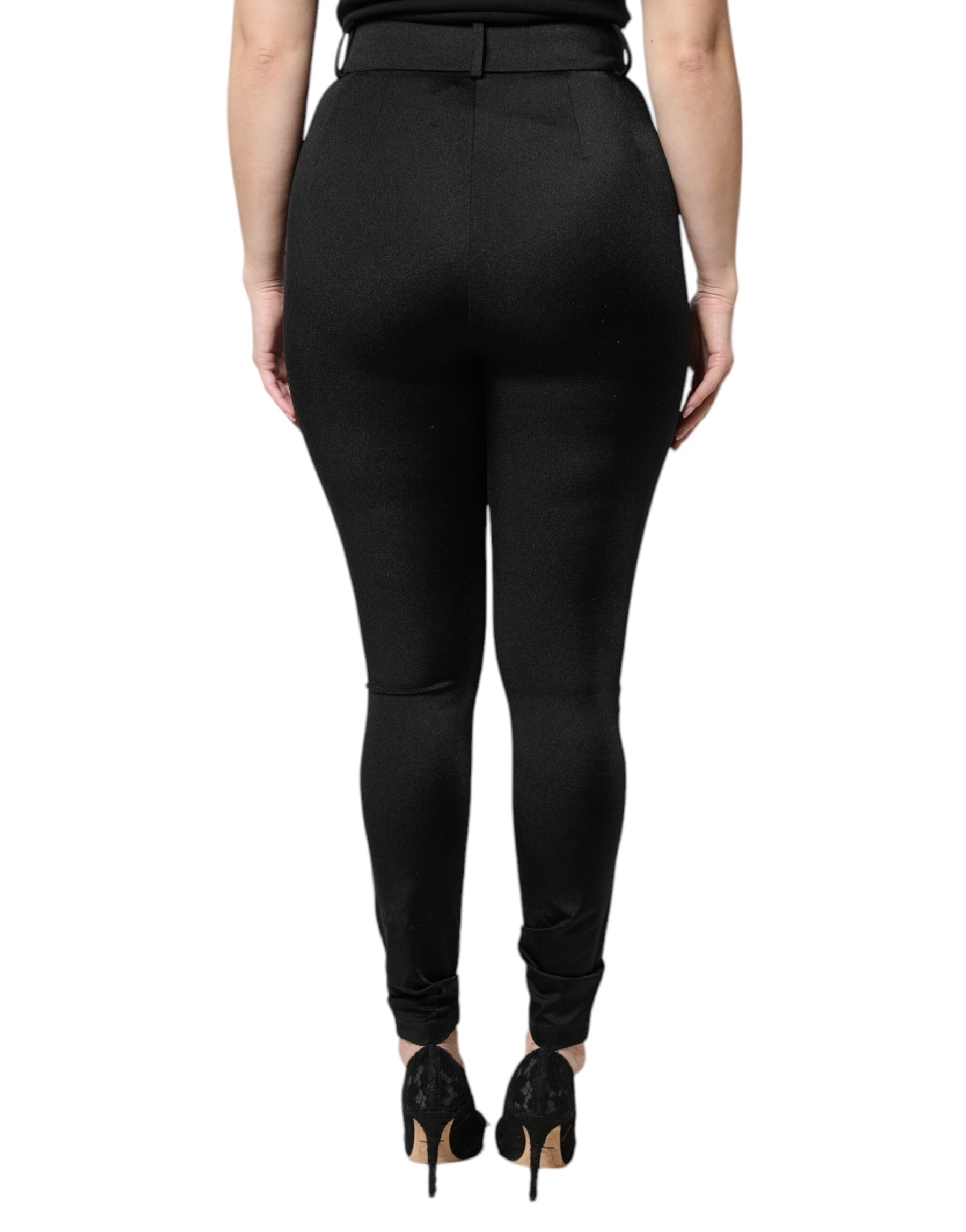 Dolce & Gabbana Black Nylon Leggings Stretch Pants | Regal Royce