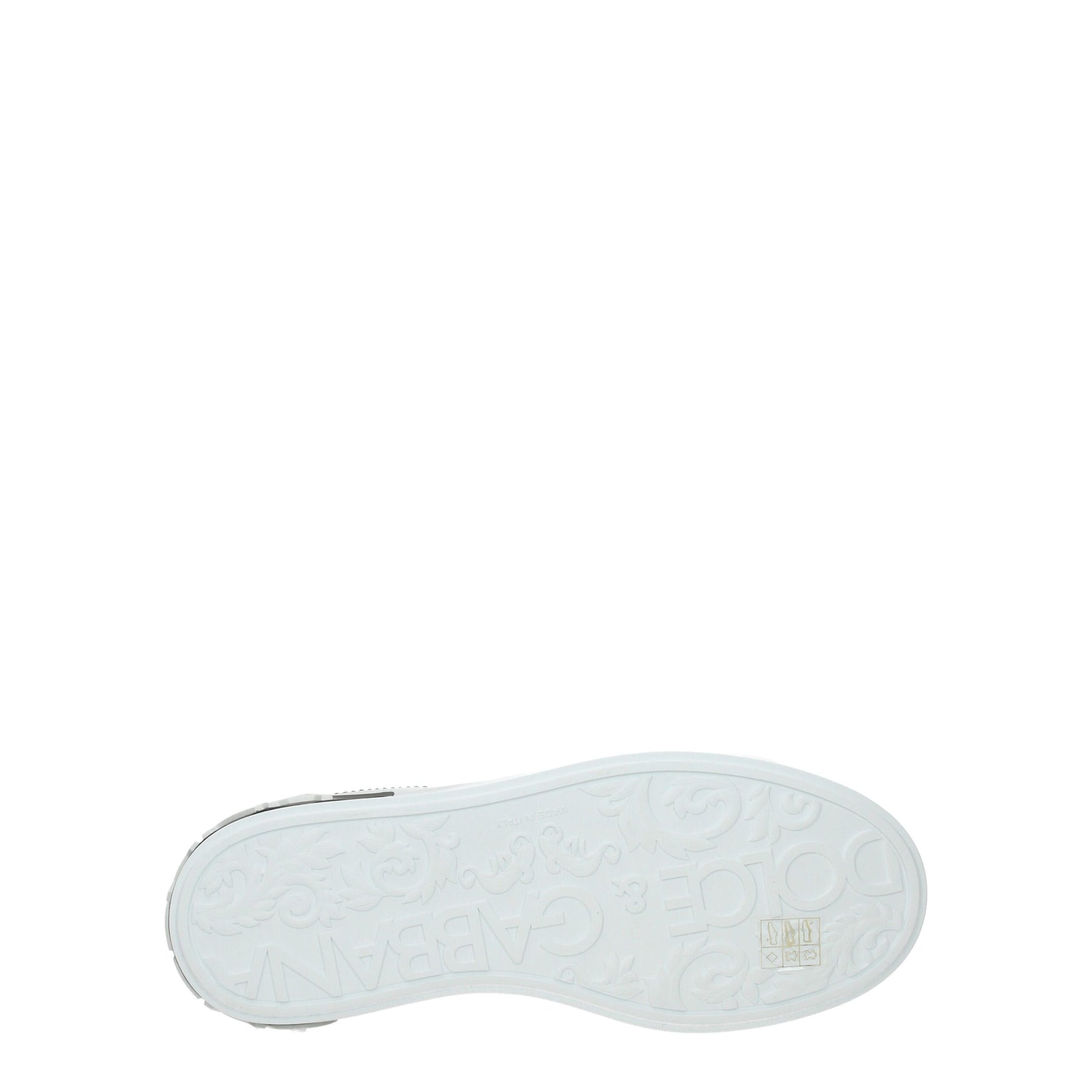 Dolce & Gabbana White Leather Low Top Sneakers | Regal Royce