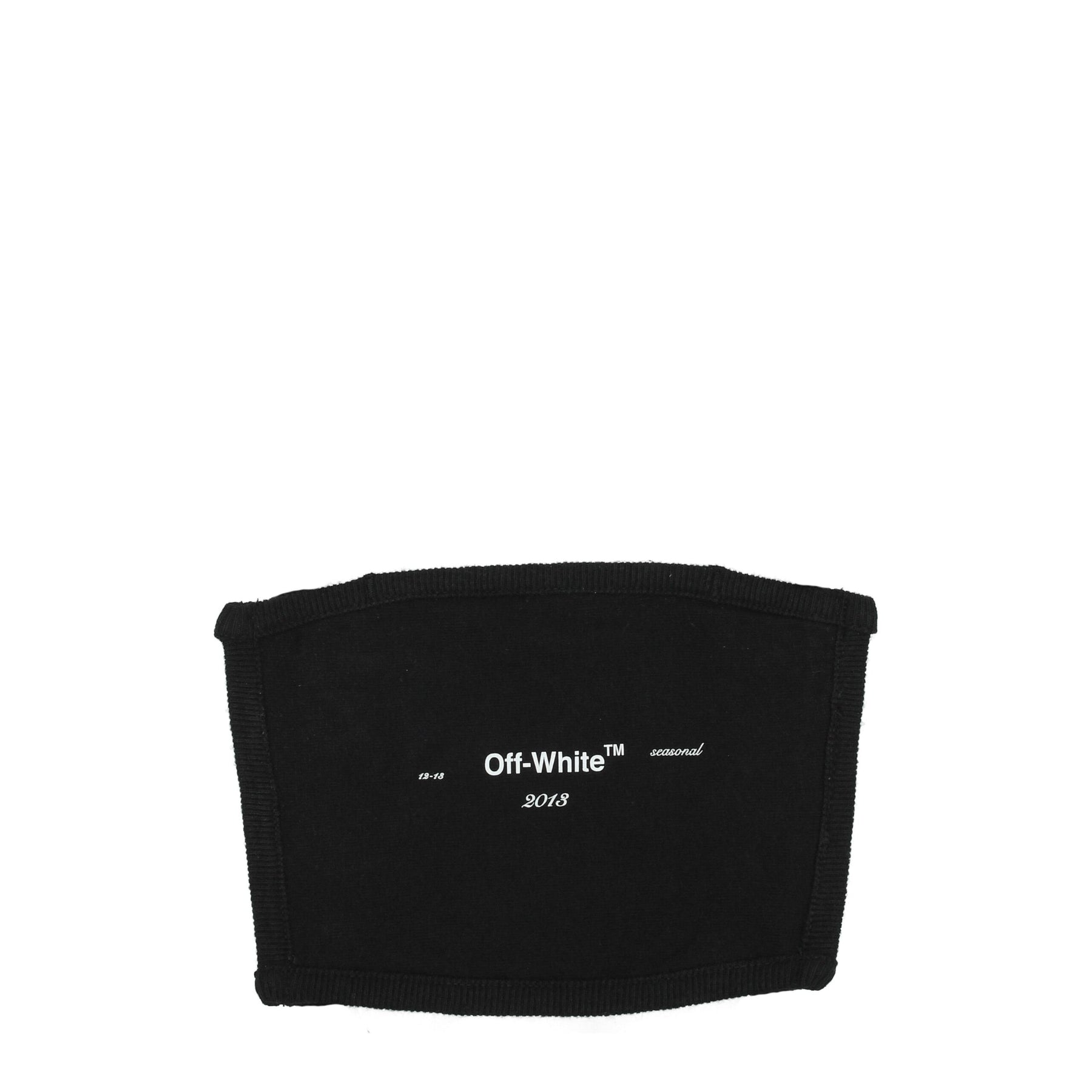 Off-White Black Cotton Facemask | Regal Royce
