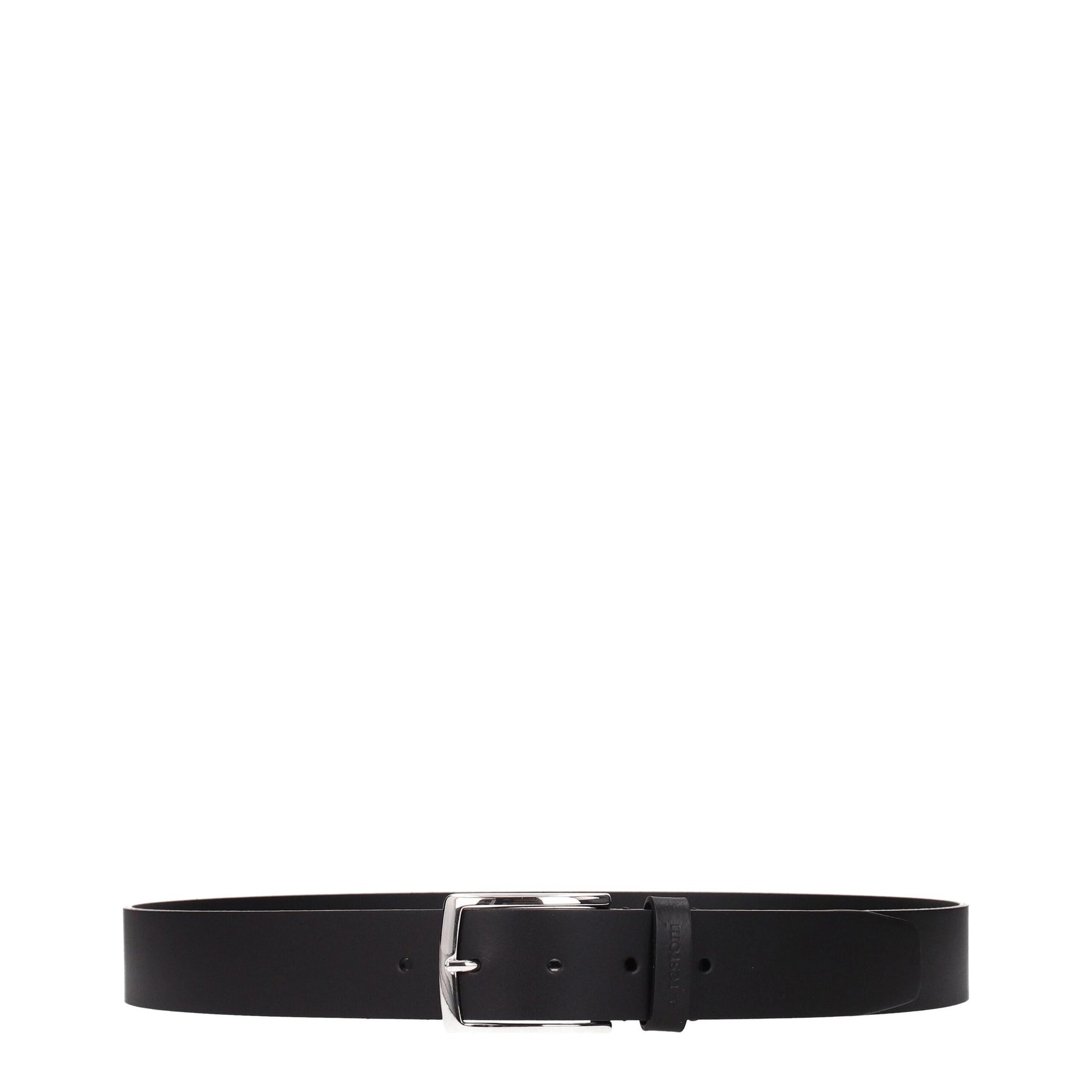 Testoni Black Leather Regular Belt | Regal Royce
