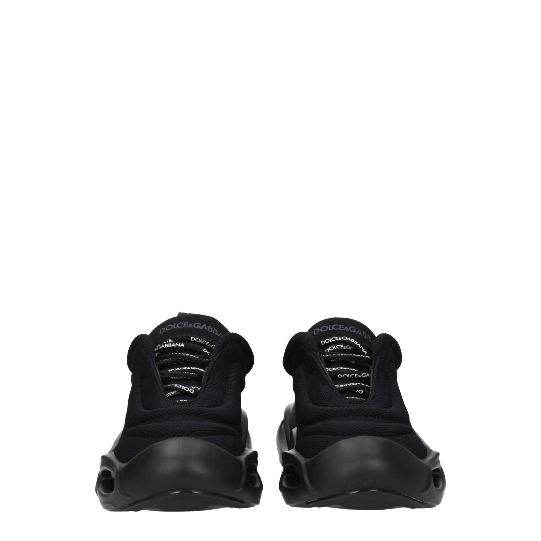 Dolce & Gabbana Black Fabric Chunky Sneakers | Regal Royce