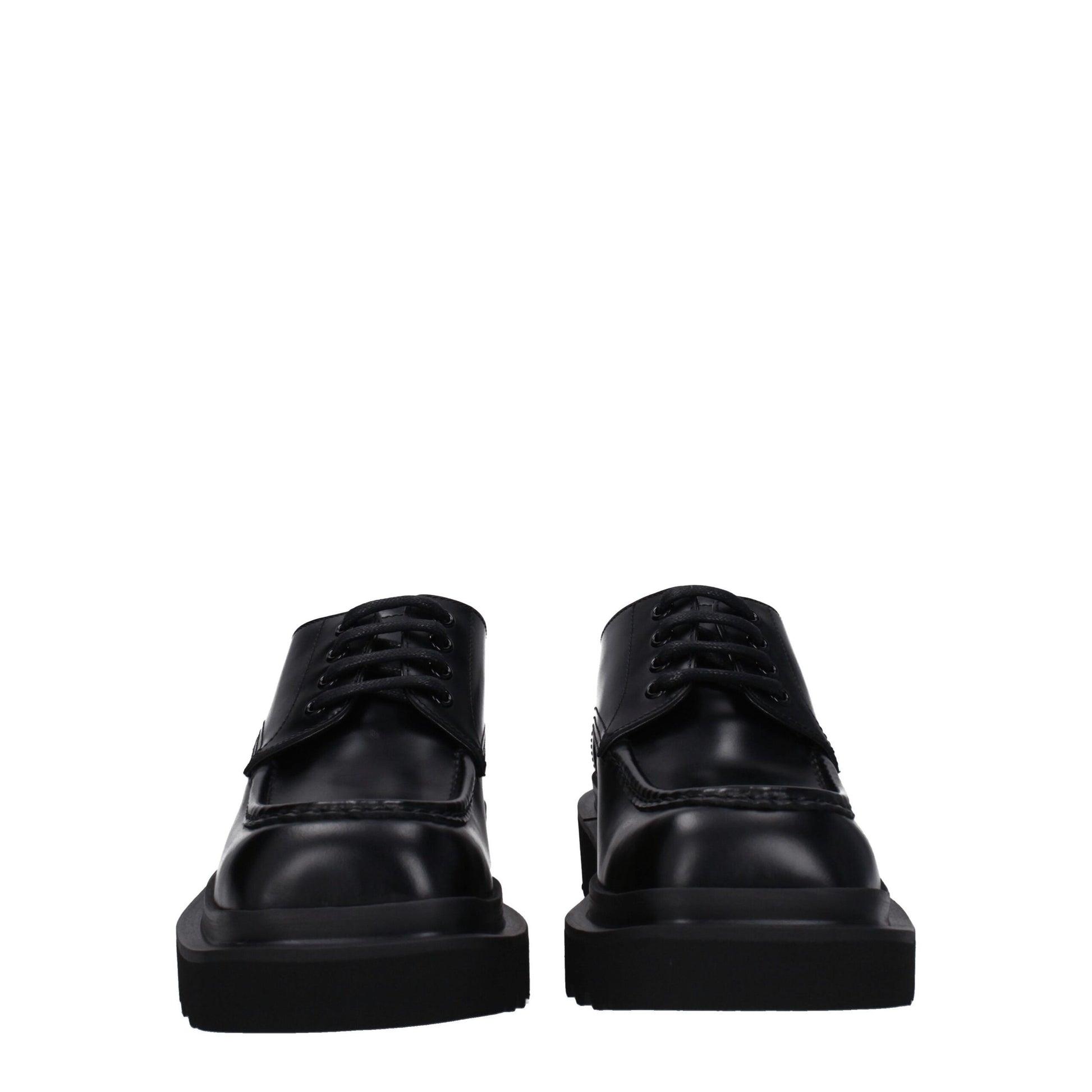 Dolce & Gabbana Black Leather Oxfords And Derbies