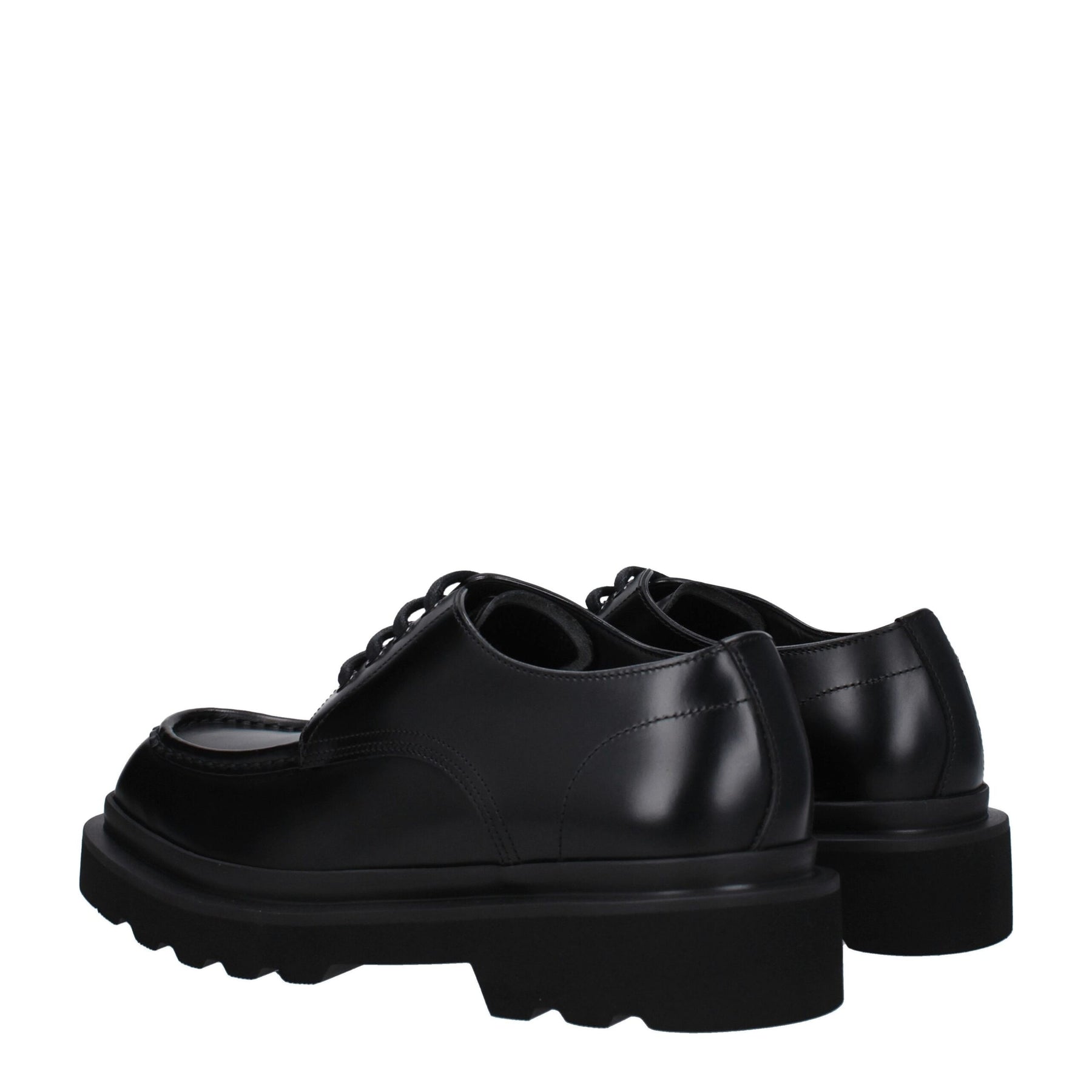 Dolce & Gabbana Black Leather Oxfords And Derbies | Regal Royce