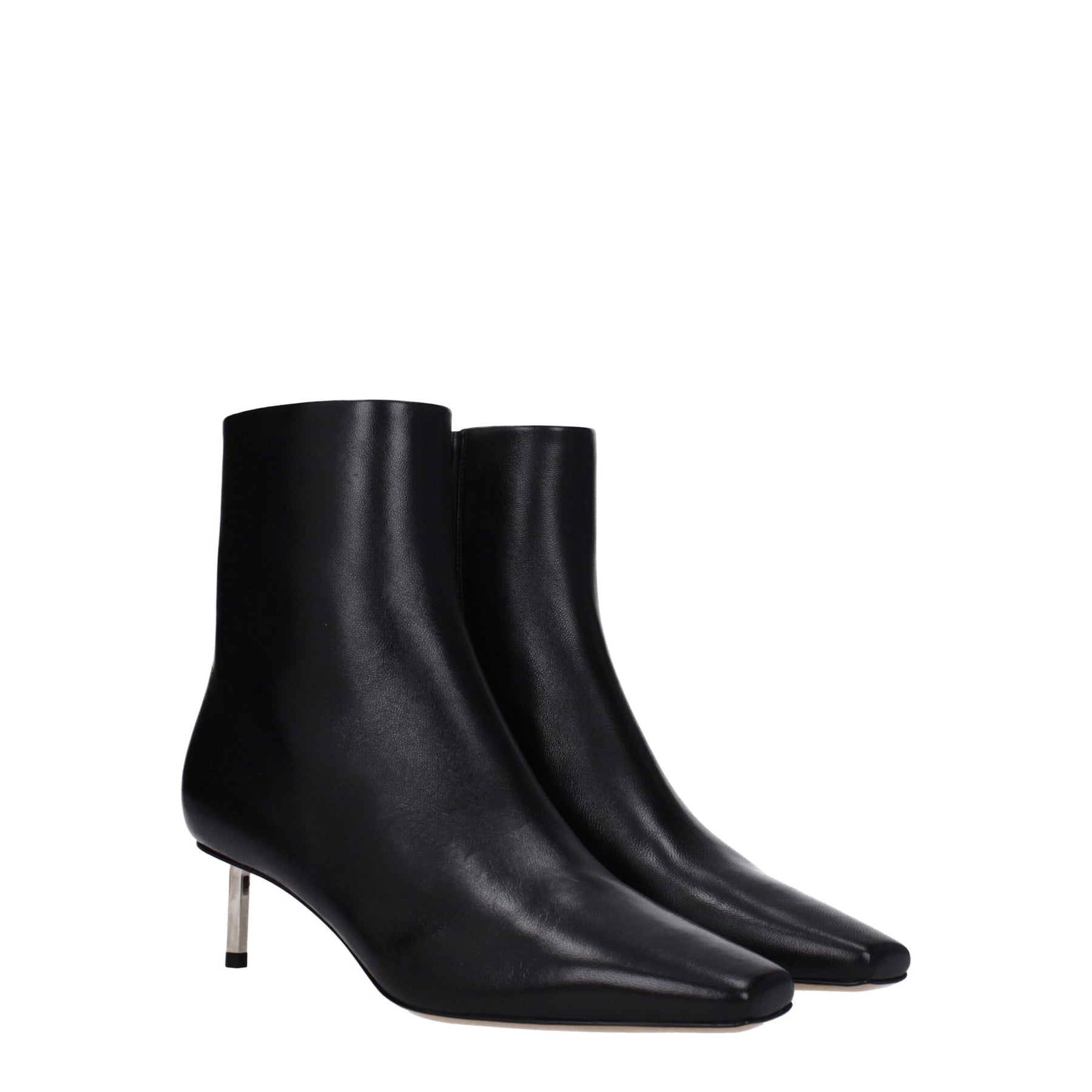 Off-White Black Leather Ankle Boots | Regal Royce
