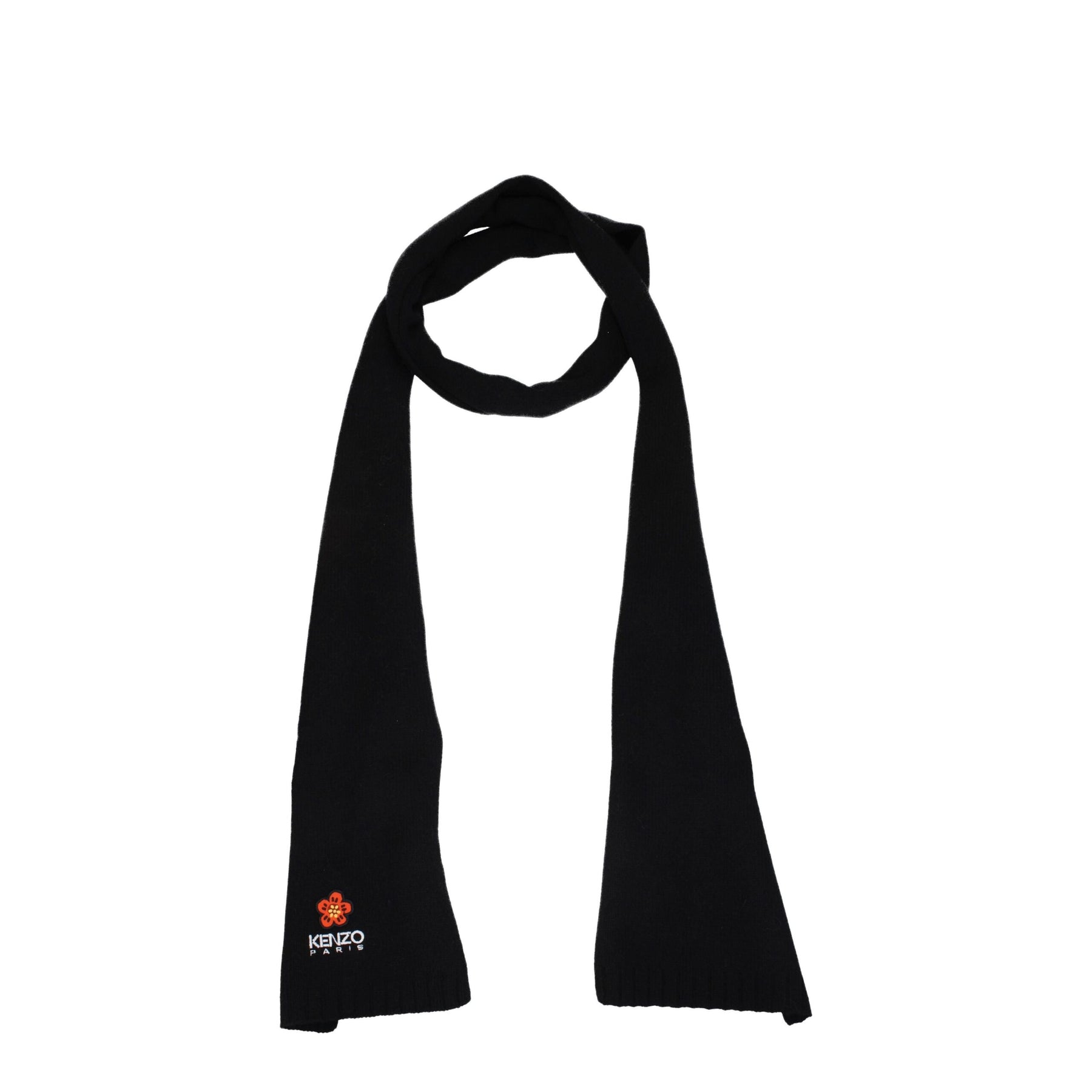 Kenzo Black Wool Scarf | Regal Royce