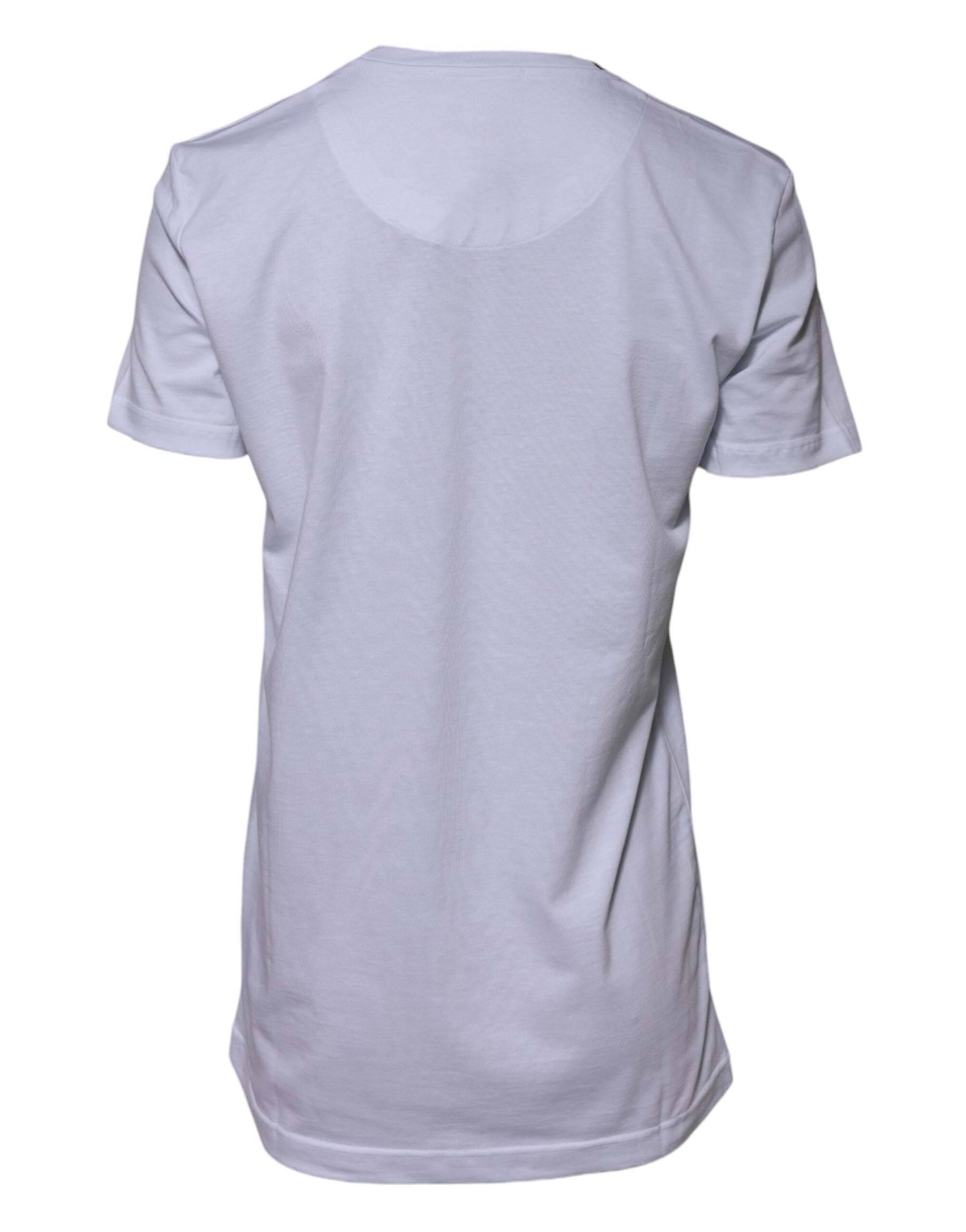 Dolce & Gabbana White Cotton Goodluck 2023 Crew Neck T-shirt | Regal Royce