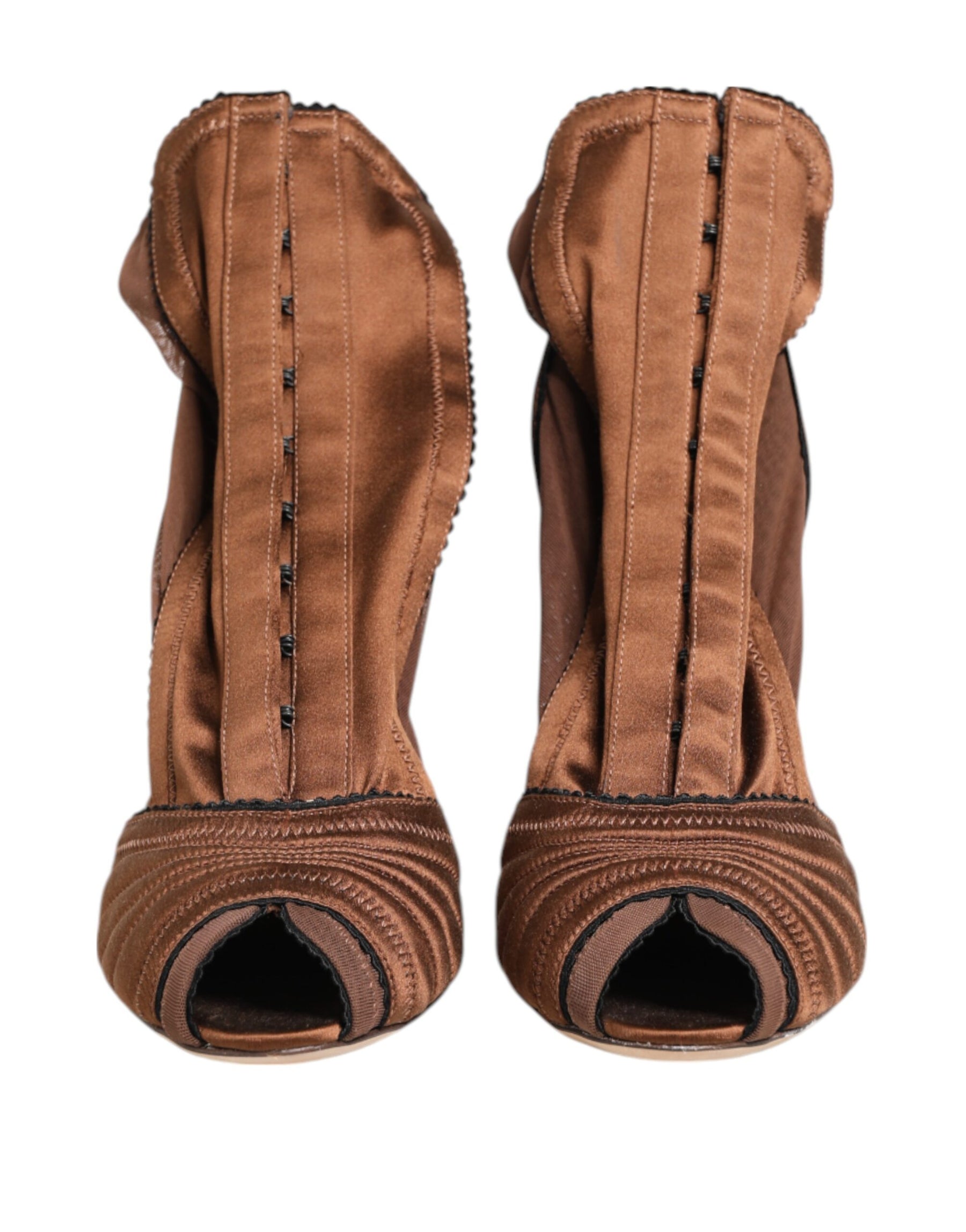 Dolce & Gabbana Brown Bette High Heeled Ankle Boots Shoes | Regal Royce