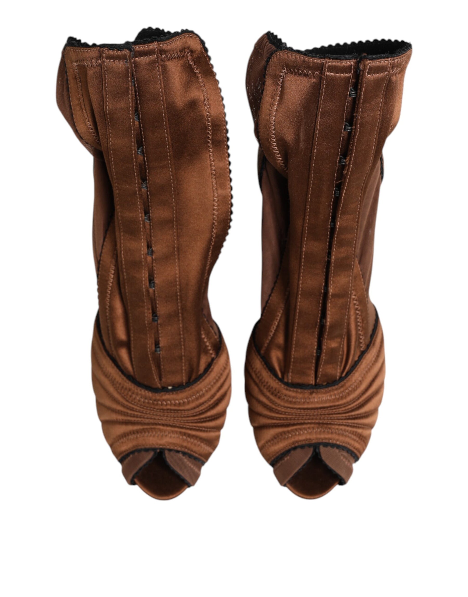 Dolce & Gabbana Brown Bette High Heeled Ankle Boots Shoes | Regal Royce