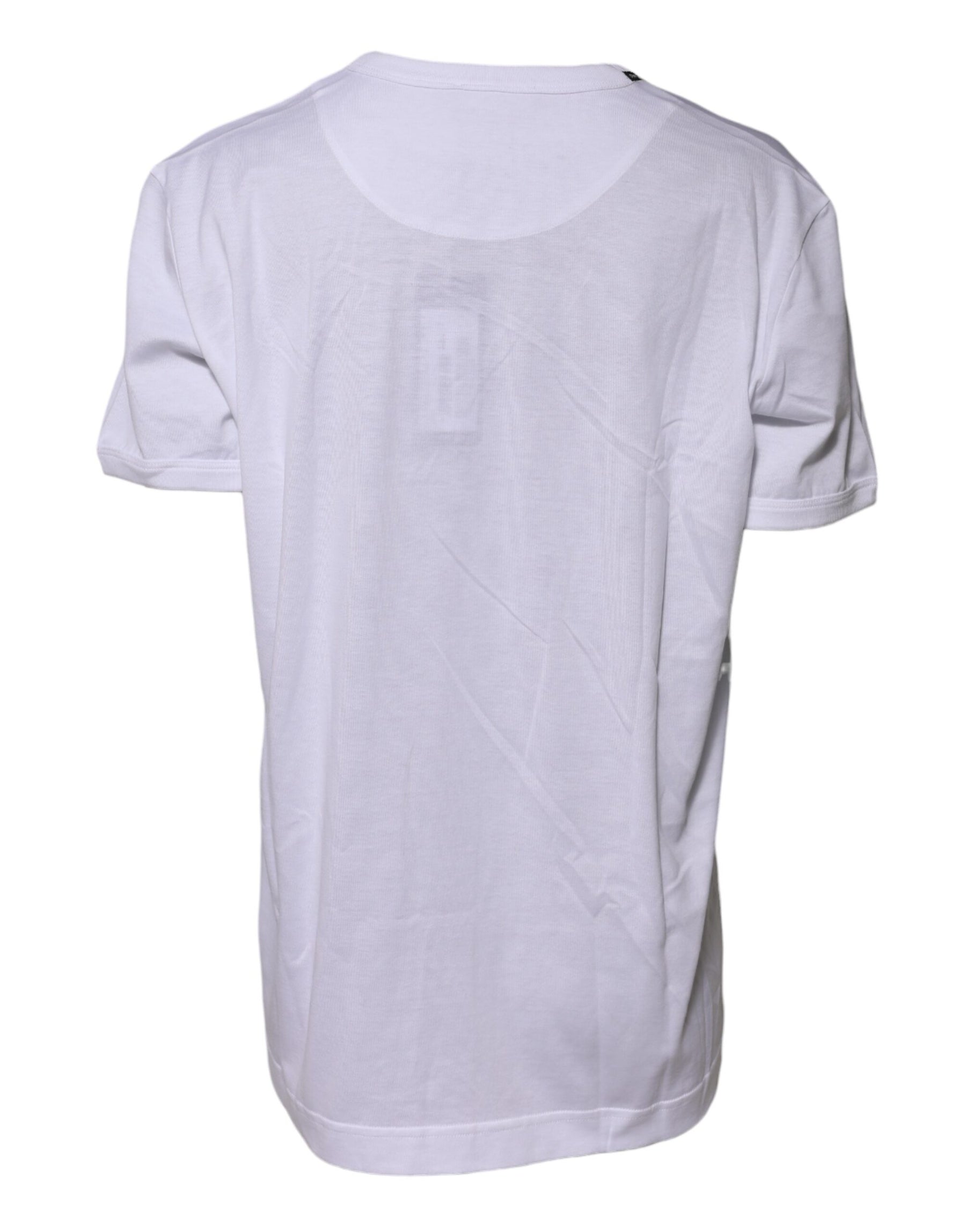 Dolce & Gabbana White Cotton Goodluck 2022 Crew Neck T-shirt | Regal Royce