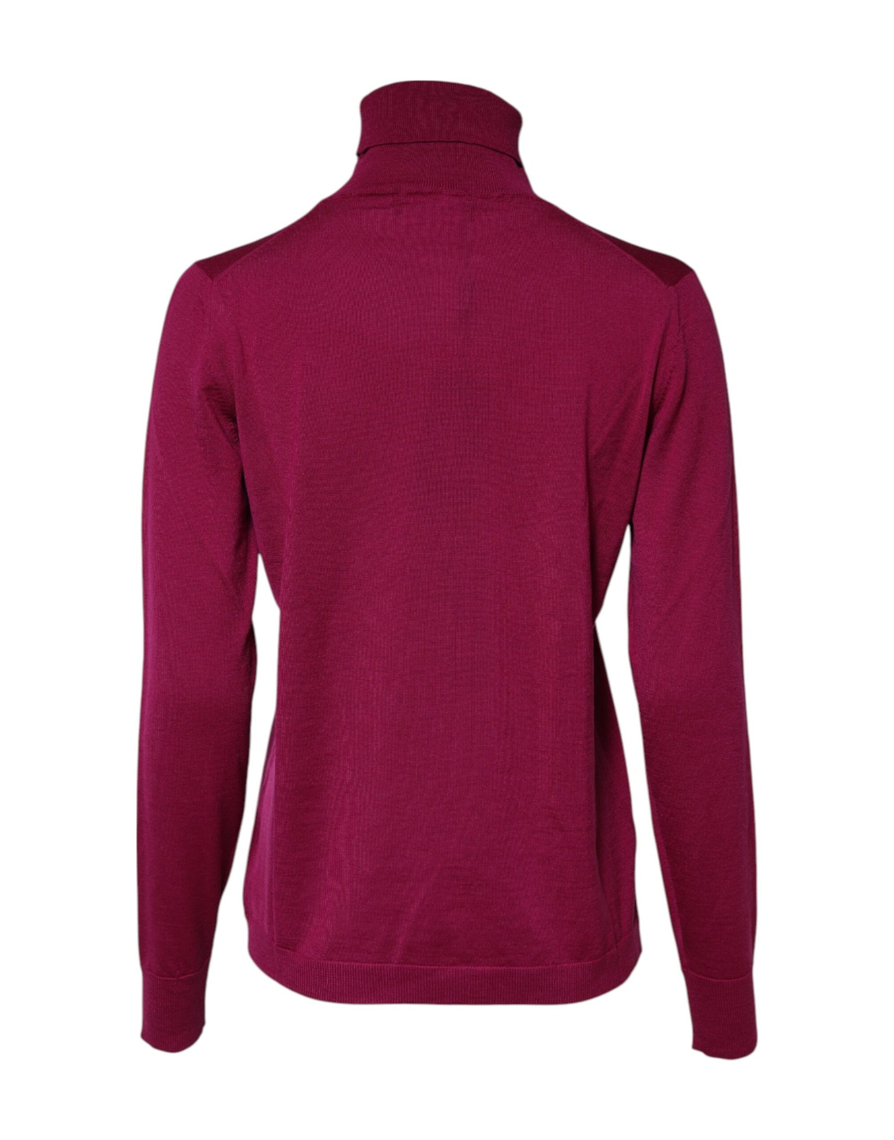 Dolce & Gabbana Fuchsia Wool Long Sleeves Turtleneck Sweater | Regal Royce