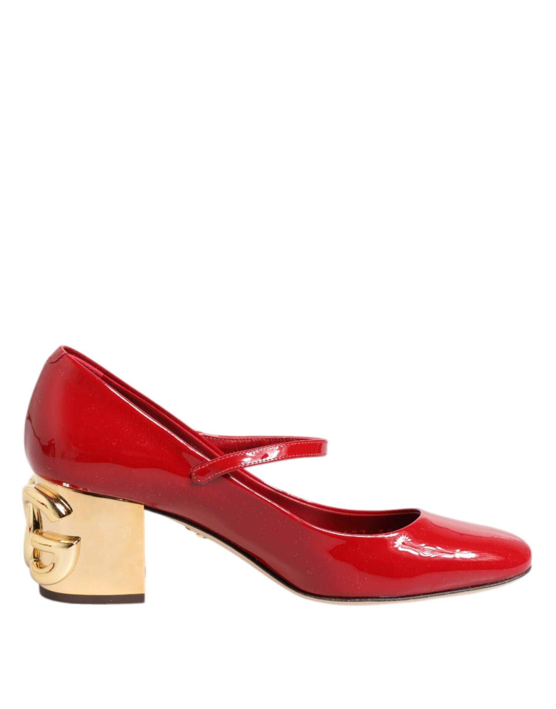 Dolce & Gabbana Red Leather DG Logo Heels Sandals Shoes | Regal Royce