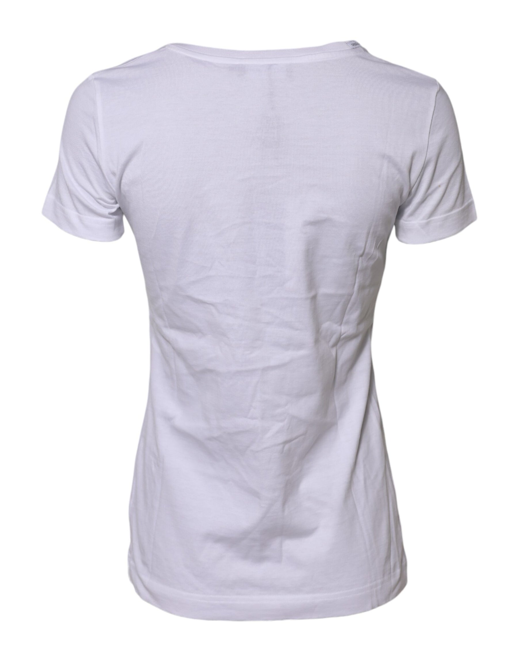 Dolce & Gabbana White Short Sleeves Crew Neck Top T-shirt | Regal Royce