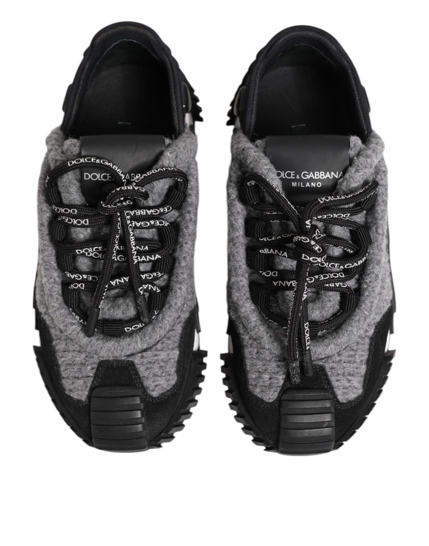 Dolce & Gabbana Black Gray NS1 Low Top Sneakers Shoes | Regal Royce