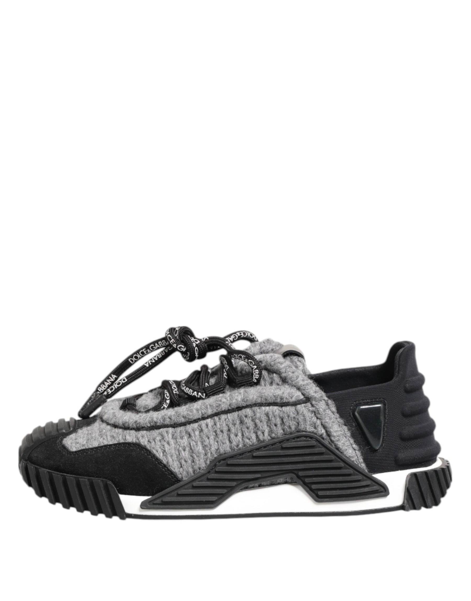 Dolce & Gabbana Black Gray NS1 Low Top Sneakers Shoes | Regal Royce