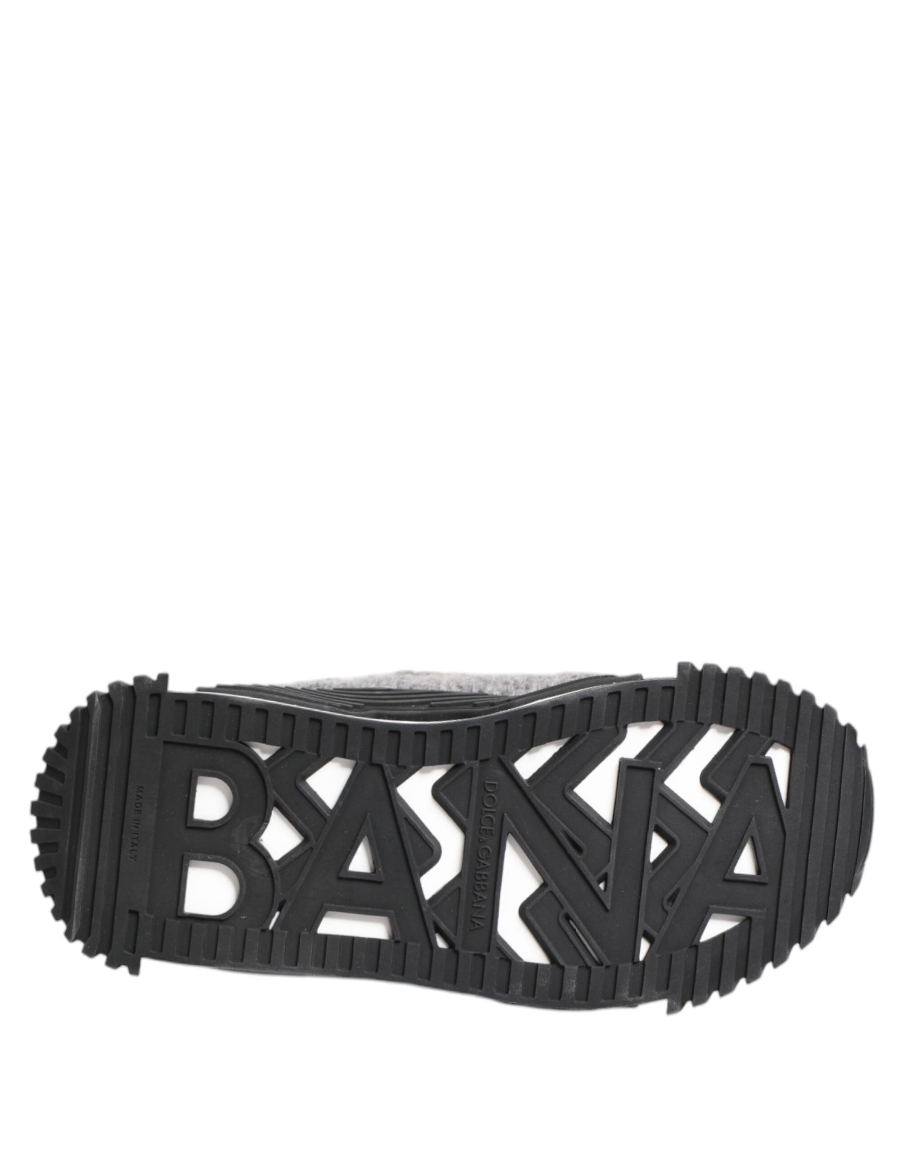 Dolce & Gabbana Black Gray NS1 Low Top Sneakers Shoes | Regal Royce