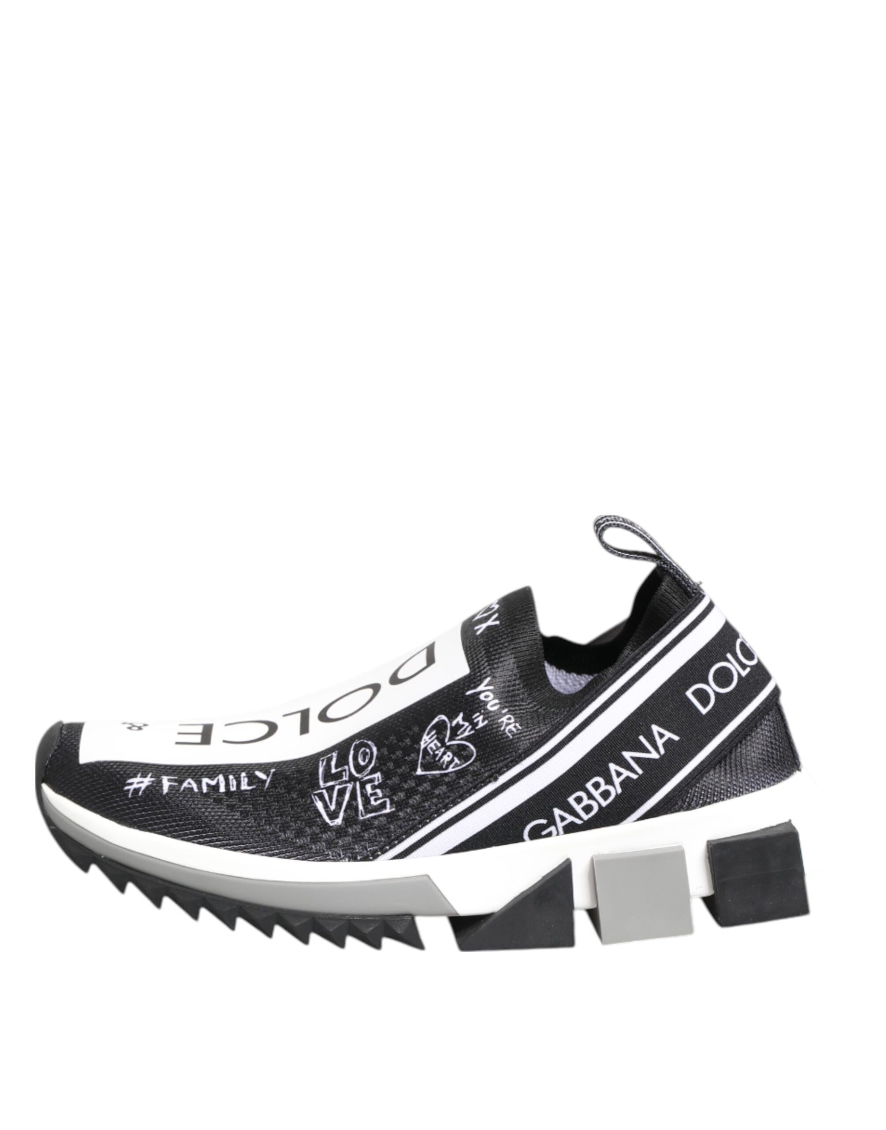 Dolce & Gabbana Black White Sorrento Low Top Sneakers Shoes | Regal Royce