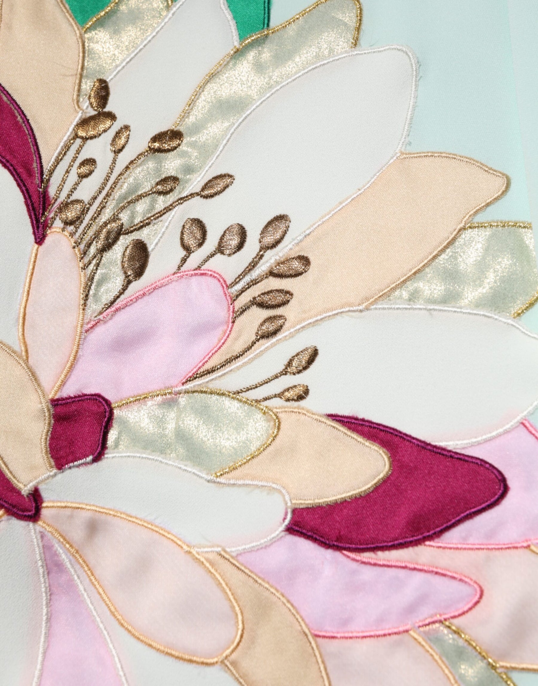 Dolce & Gabbana Green Floral Garterized Straight Pajama Pants | Regal Royce