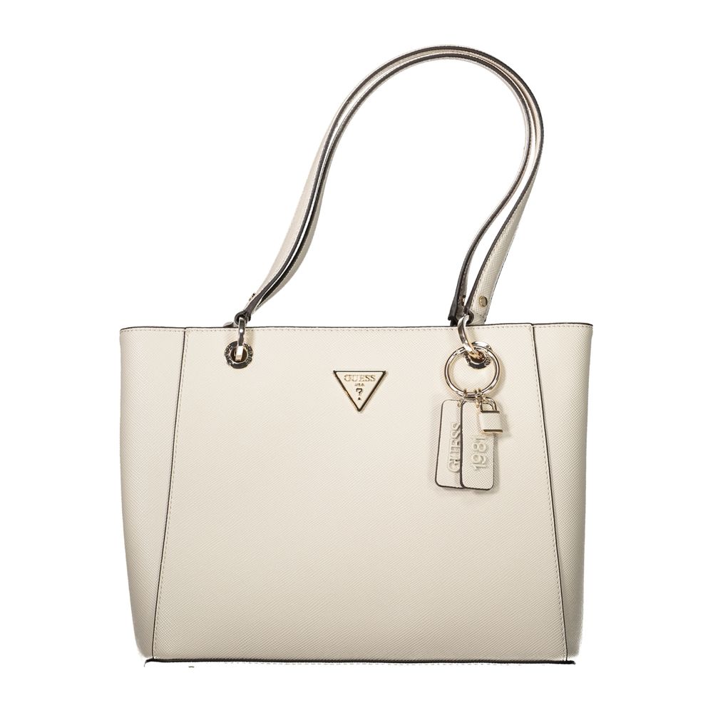 Guess Jeans Beige Polyurethane Women's Shoulder Bag | Regal Royce