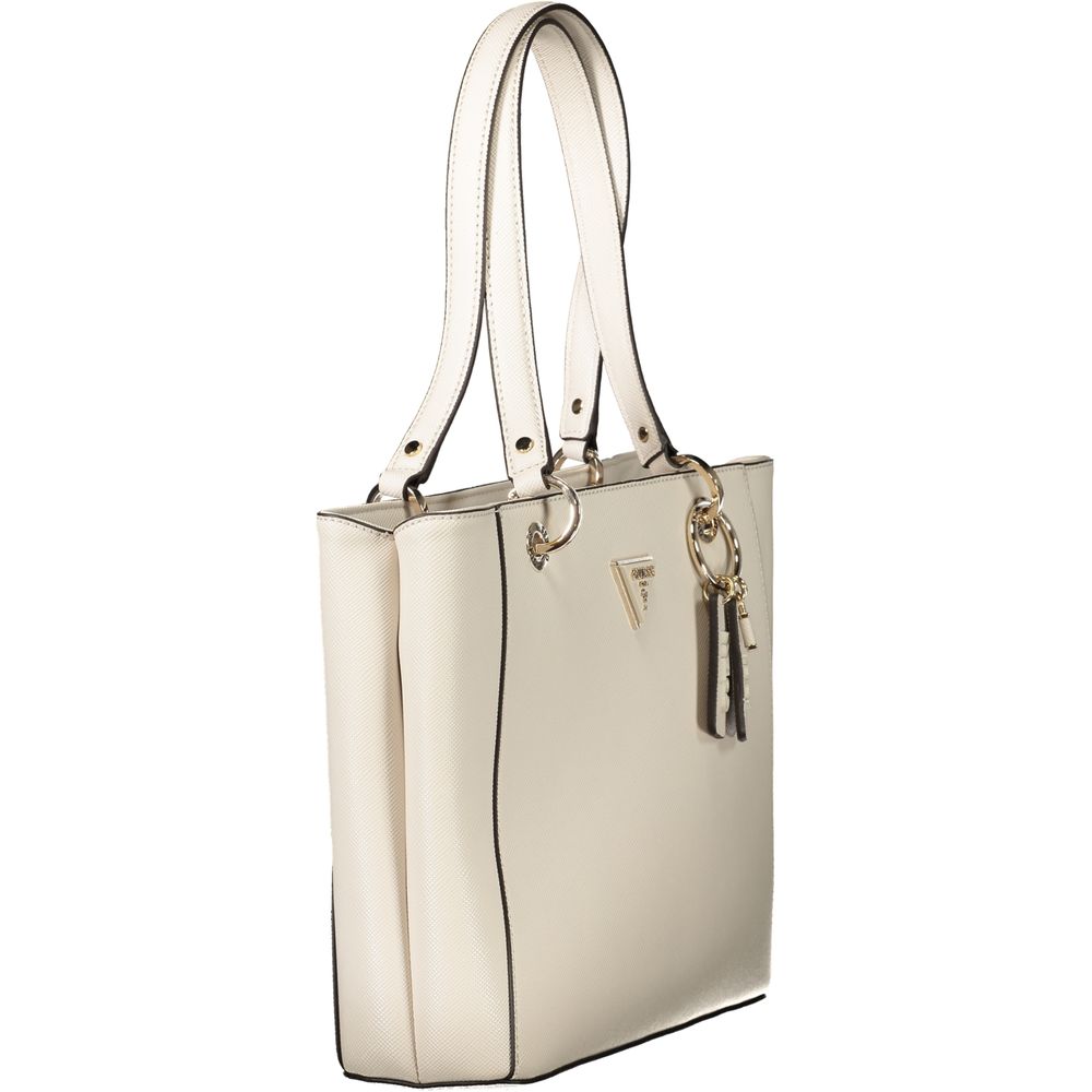 Guess Jeans Beige Polyurethane Women's Shoulder Bag | Regal Royce