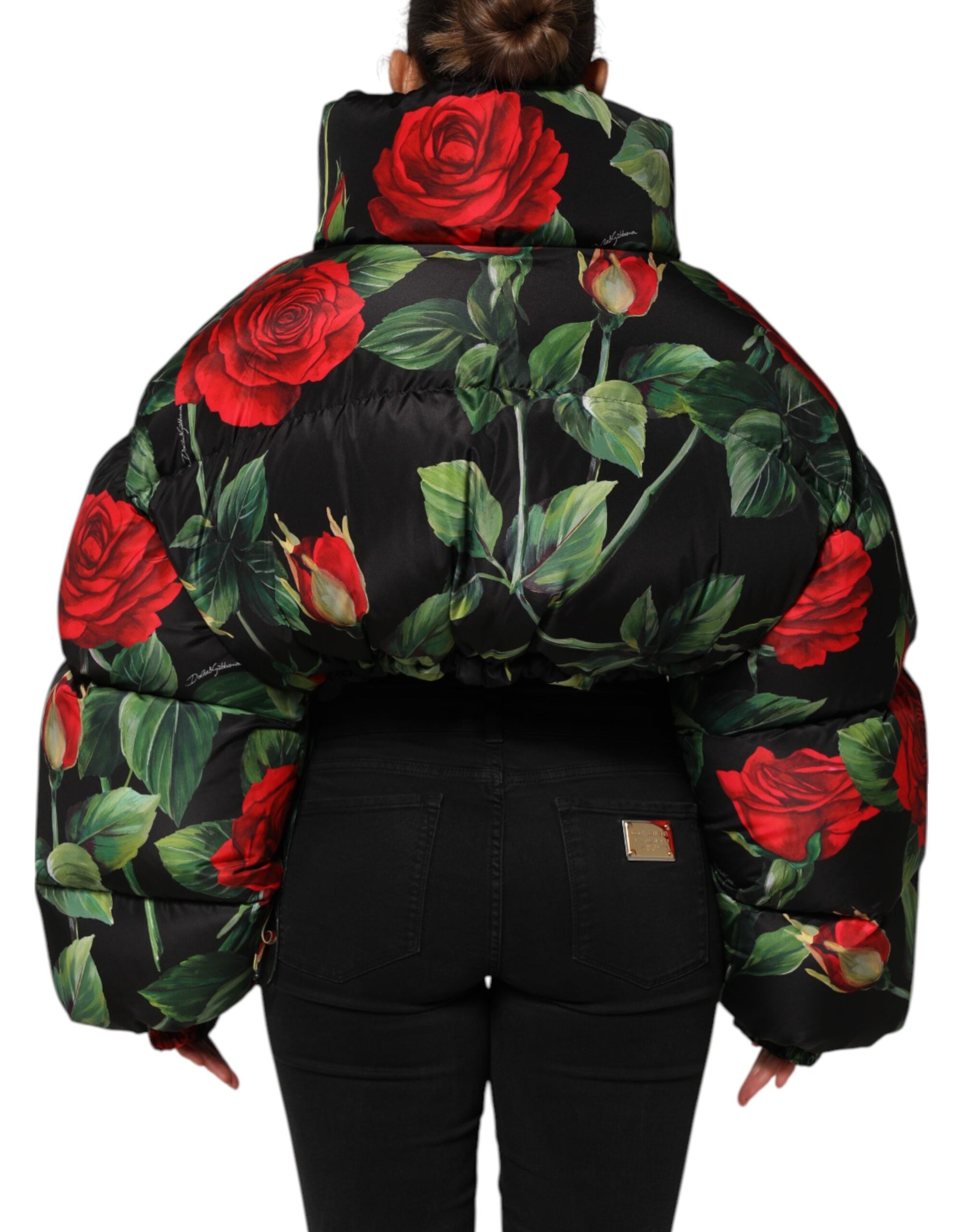 Dolce & Gabbana Multicolor Floral Puffer Coat Full Zip Jacket | Regal Royce