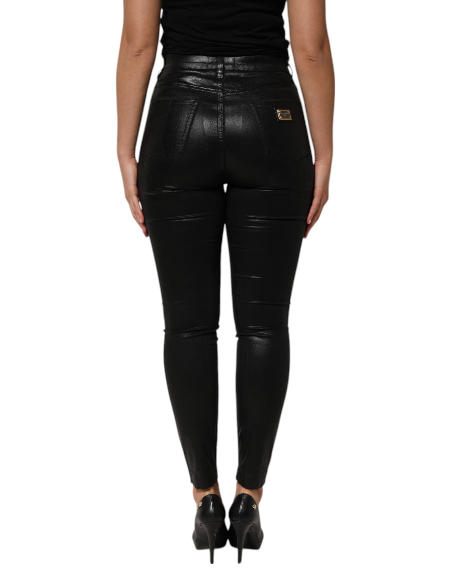 Dolce & Gabbana Black High Waist Skinny GRACE Denim Jeans | Regal Royce