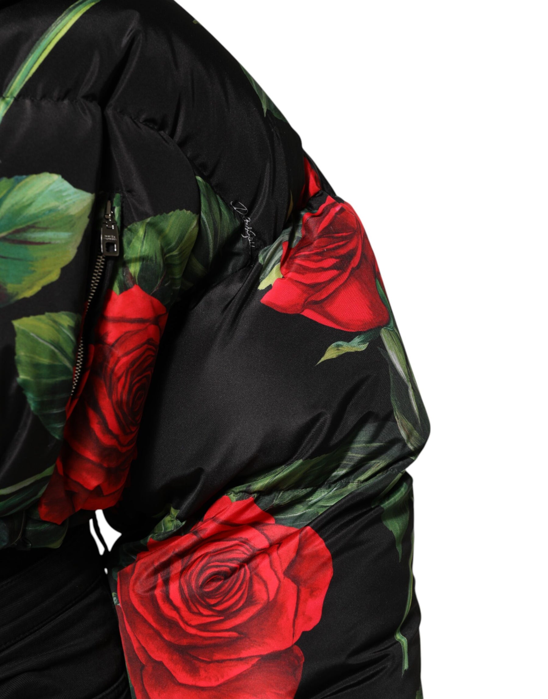 Dolce & Gabbana Multicolor Floral Puffer Coat Full Zip Jacket | Regal Royce