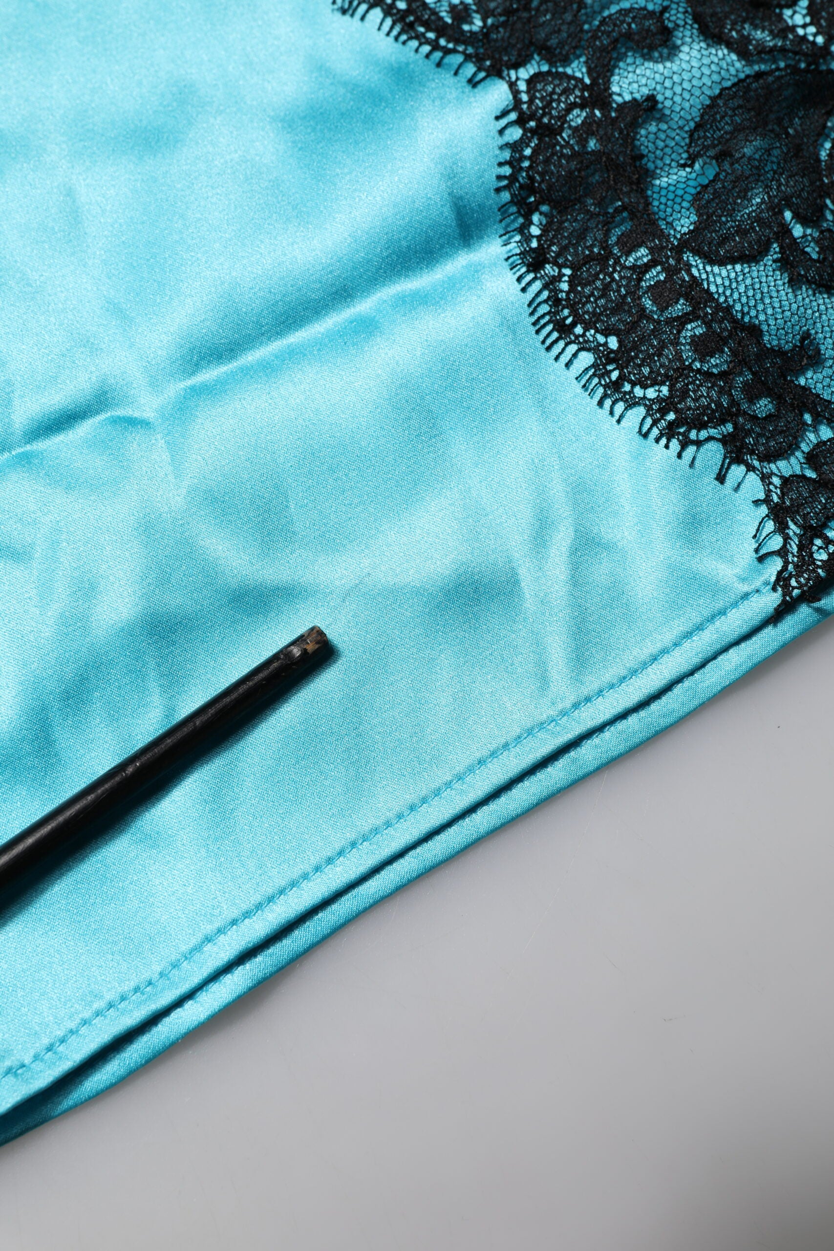 Dolce & Gabbana Blue Silk Garterized Straight Women Pajama Pants | Regal Royce