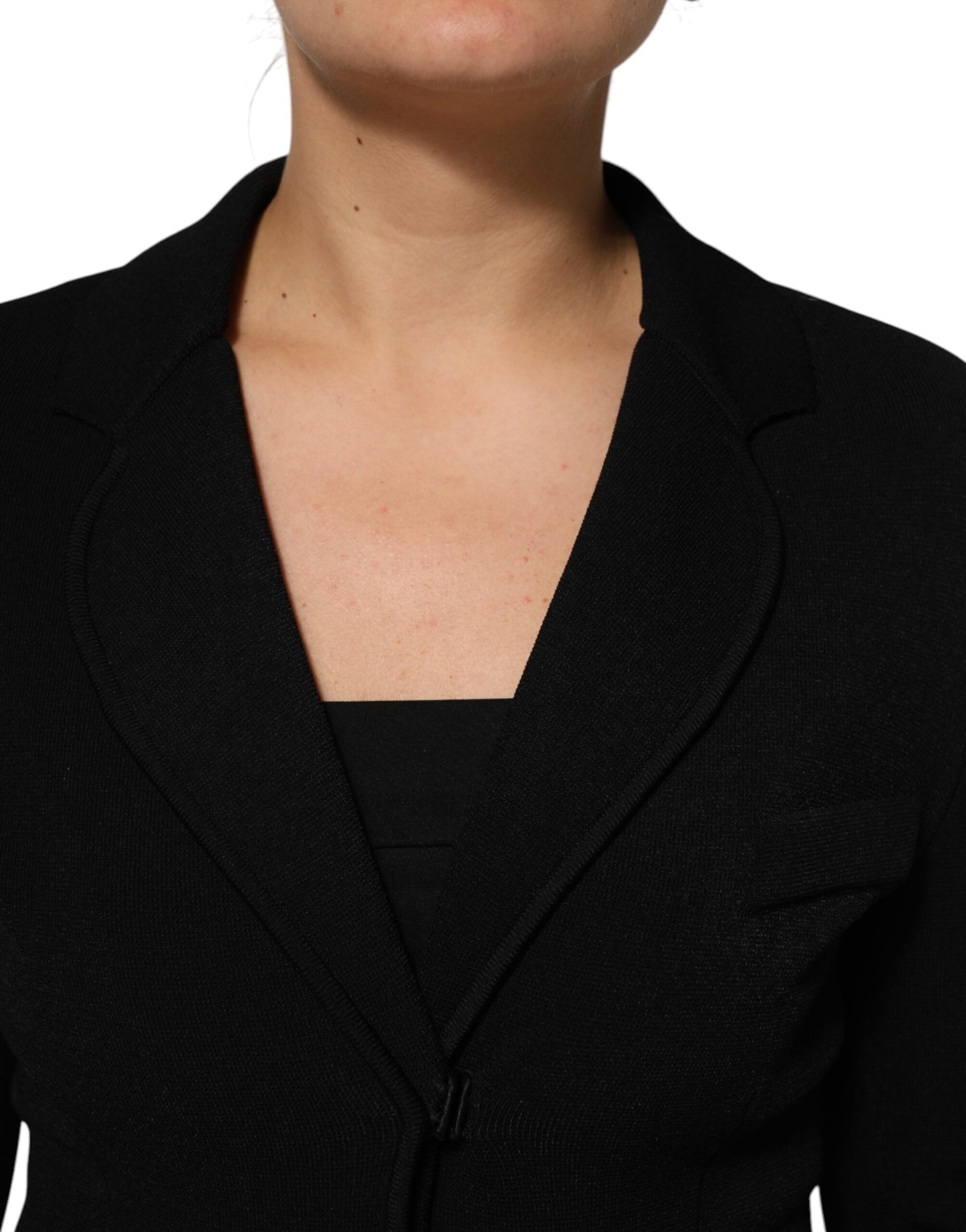 Dolce & Gabbana Black Viscose Single Breasted Blazer Jacket | Regal Royce