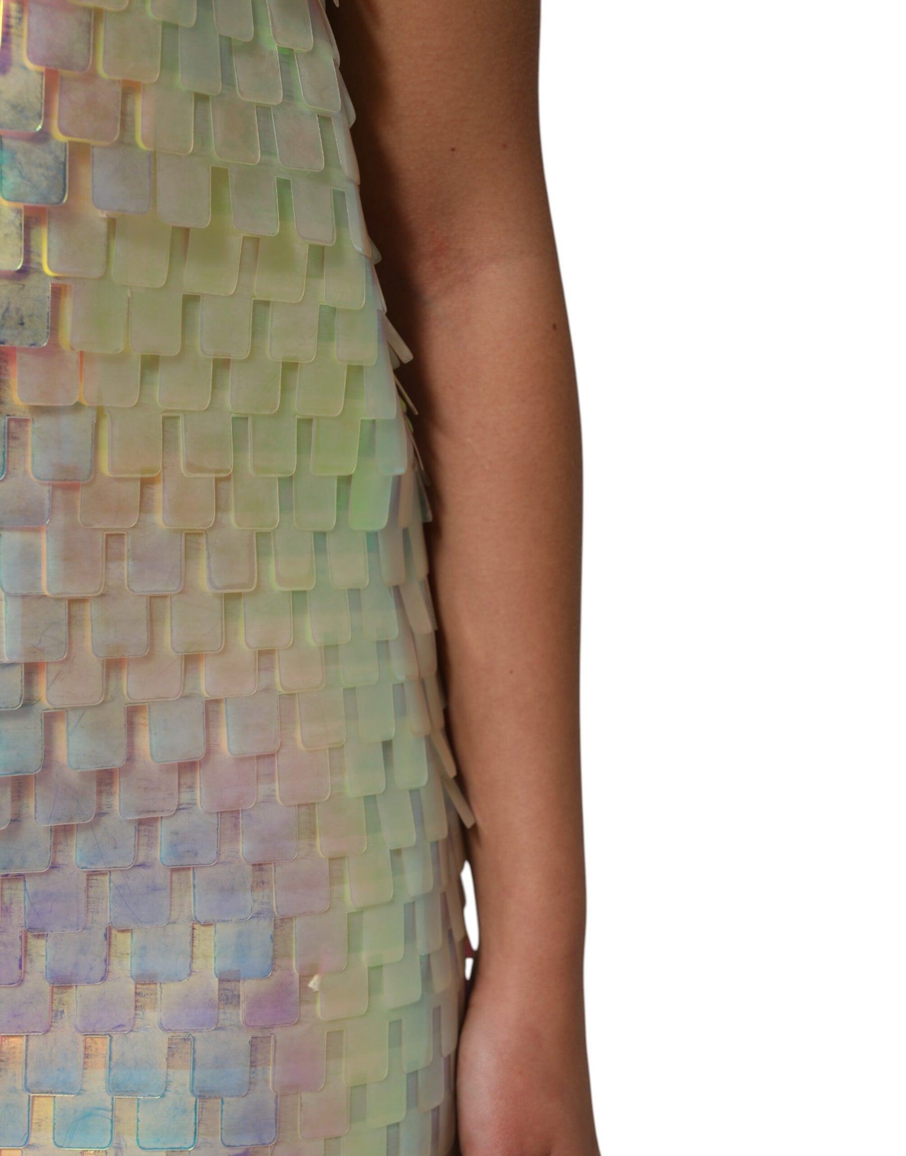 Dolce & Gabbana Multicolor Sequin Holographic Mini  Dress | Regal Royce