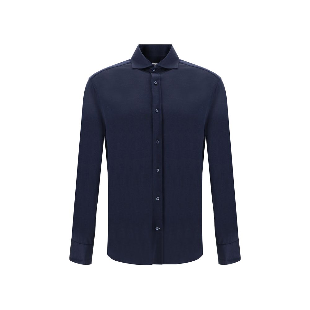 Brunello Cucinelli Blue Silk Shirt | Regal Royce