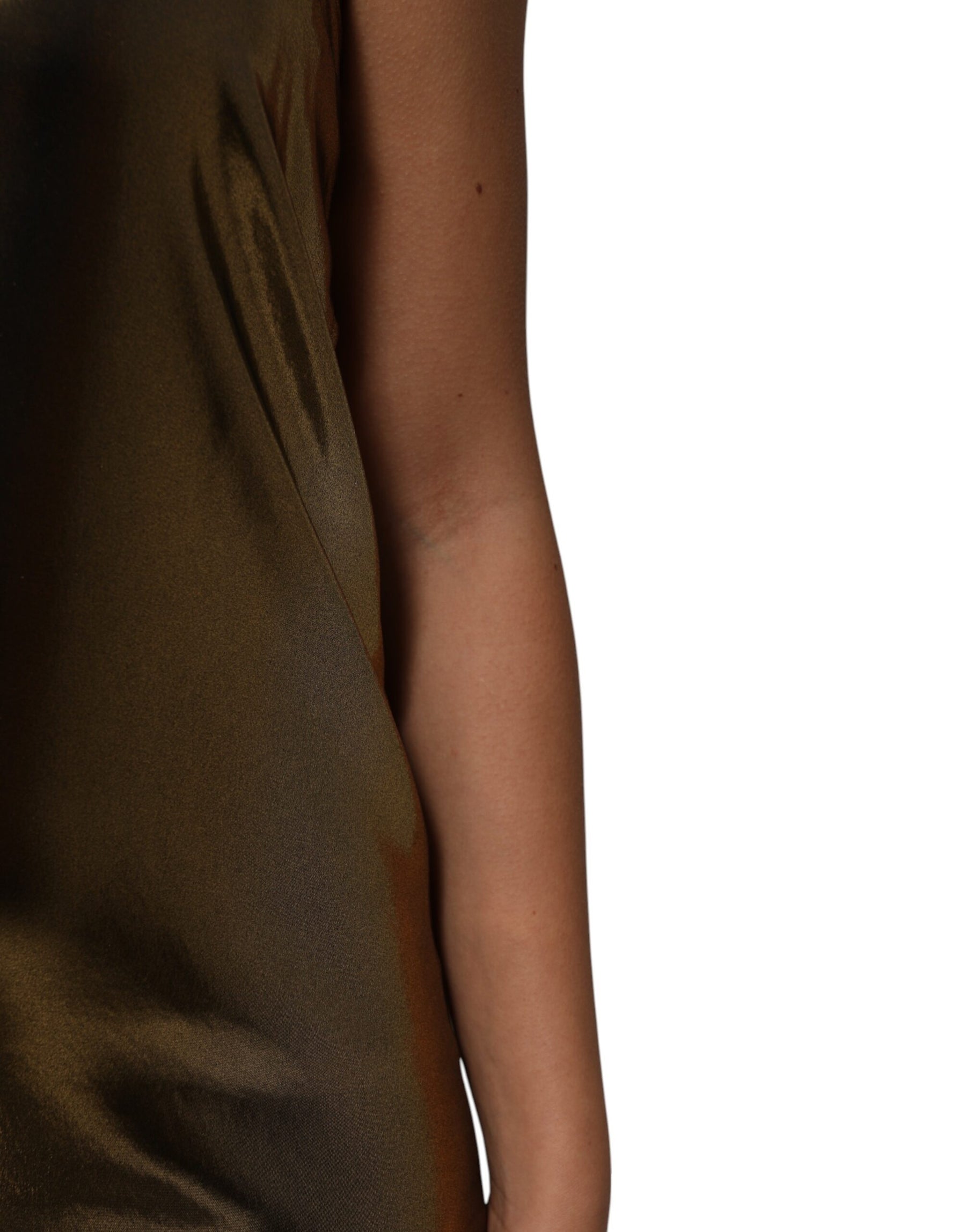 Dolce & Gabbana Metallic Gold Sleeveless A-line Mini Dress | Regal Royce