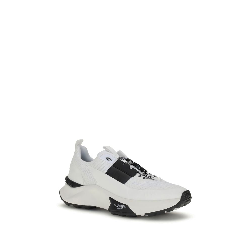 Valentino Garavani White Calf Leather Bos Taurus Athletic Sneakers | Regal Royce