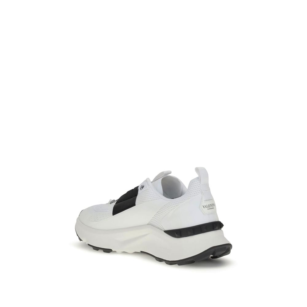 Valentino Garavani White Calf Leather Bos Taurus Athletic Sneakers | Regal Royce