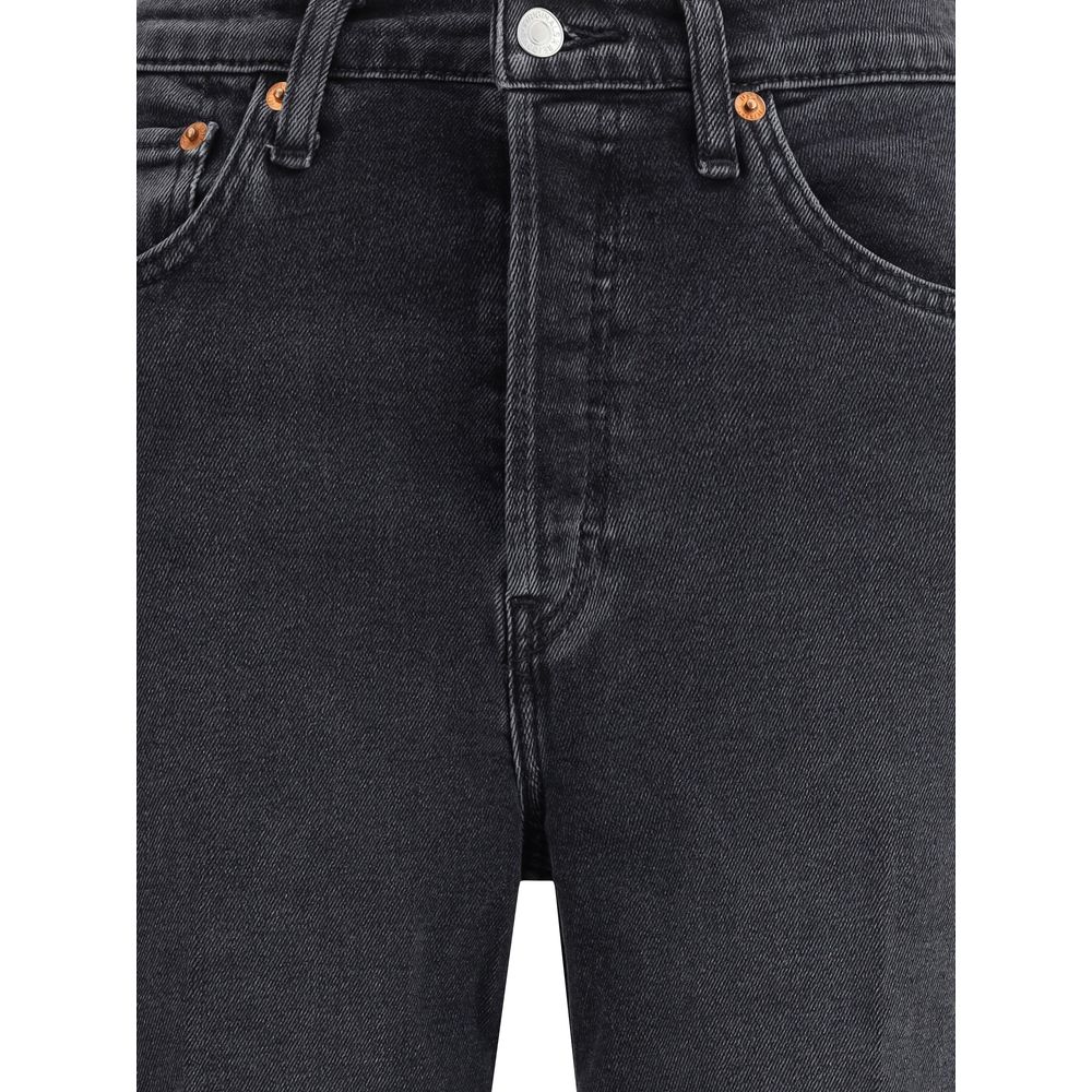 RE/DONE Black Cotton Jeans Denim | Regal Royce