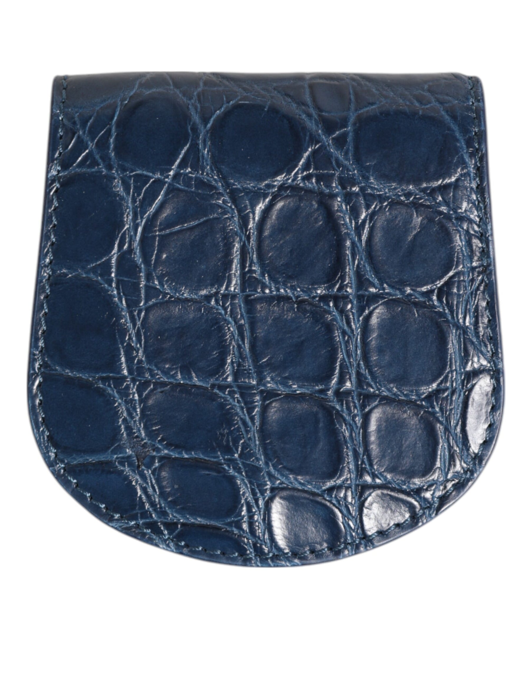 Dolce & Gabbana Blue Exotic Skin Coin Condom Case Holder Pocket Wallet | Regal Royce
