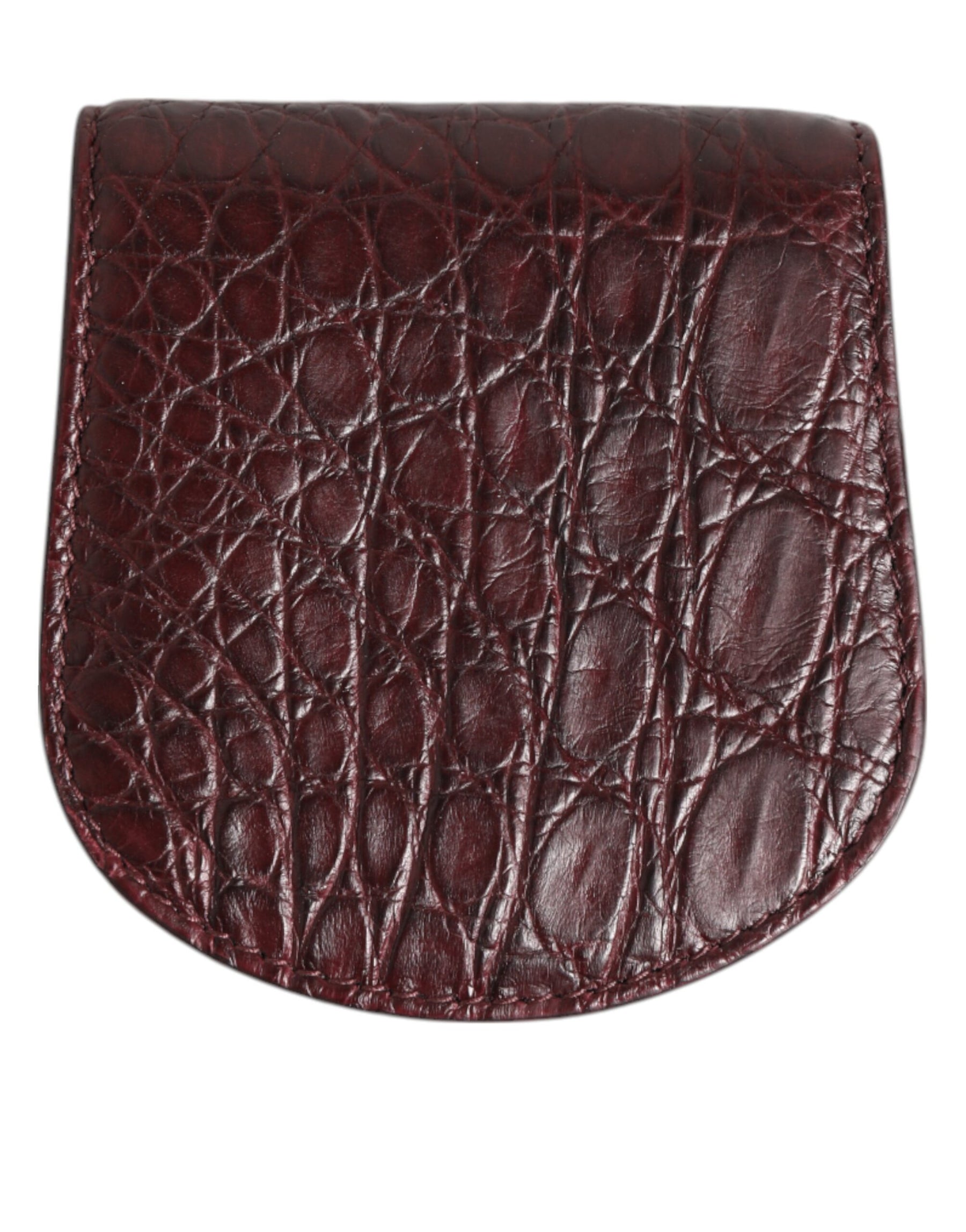 Dolce & Gabbana Burgundy Exotic Skin Coin Condom Case Holder Pocket Wallet | Regal Royce