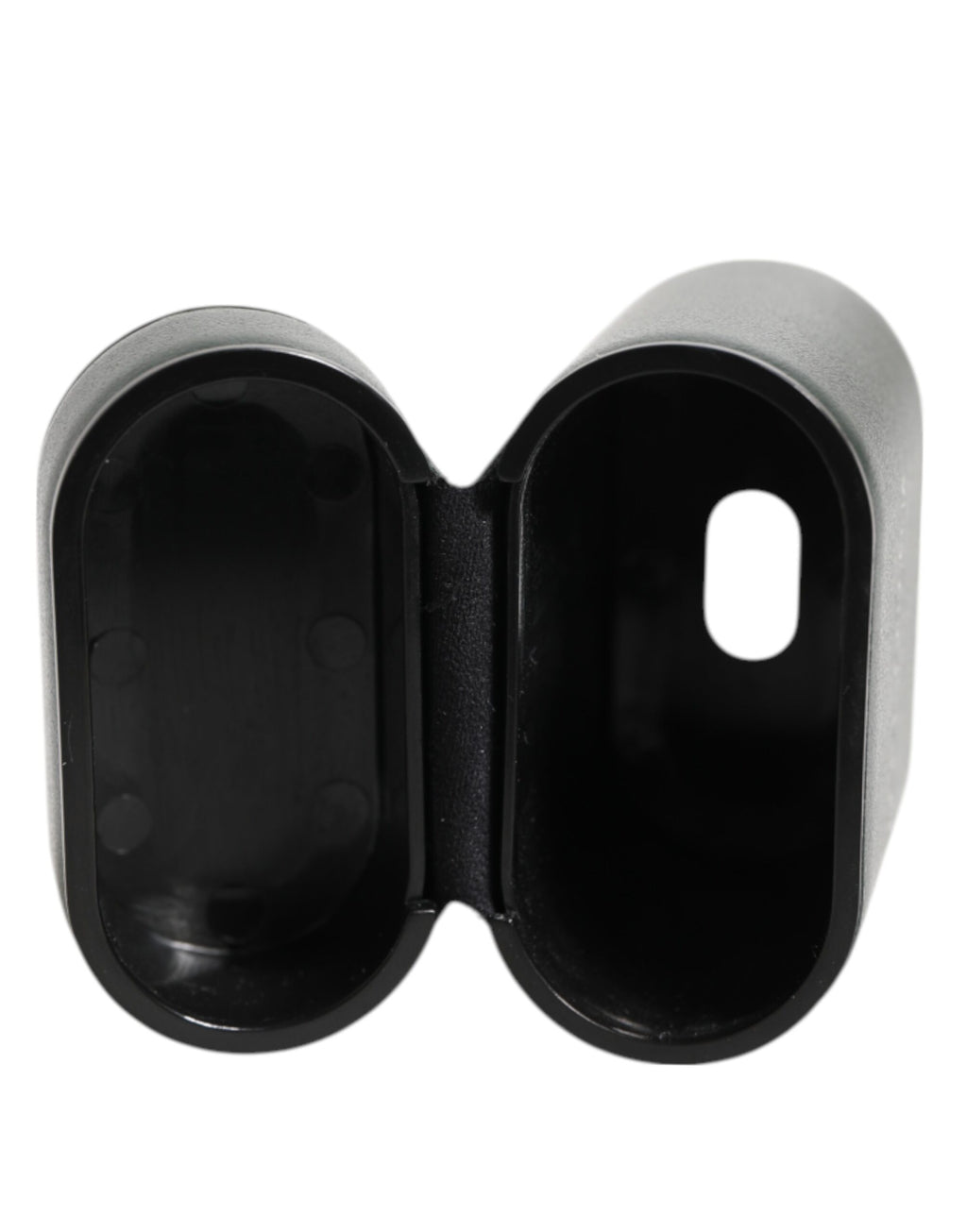 Dolce & Gabbana Black Leather Logo Print Flip Holder Men Airpods Case