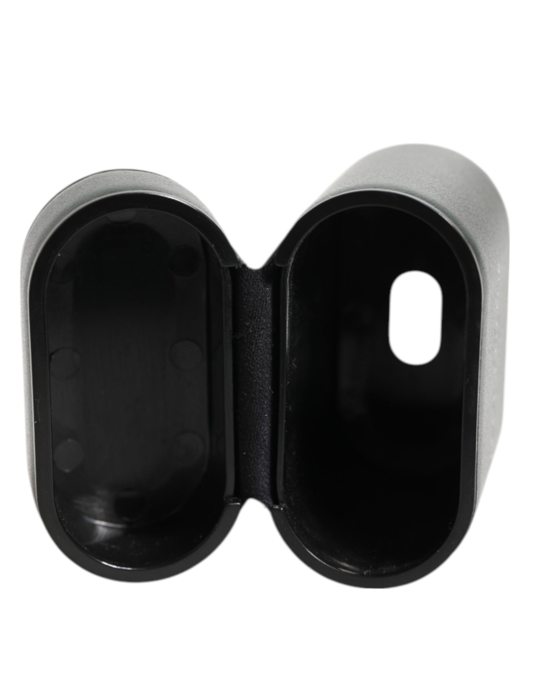 Dolce & Gabbana Black Leather Logo Print Flip Holder Men Airpods Case | Regal Royce